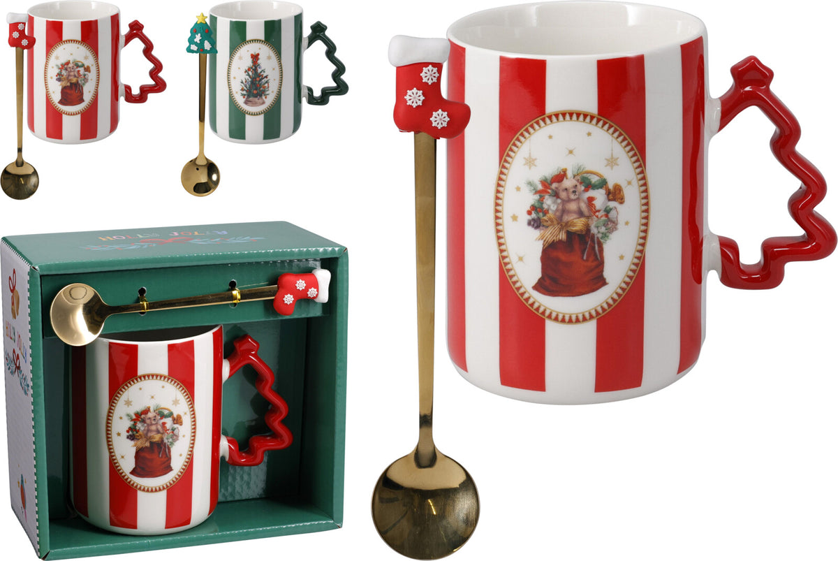 COFFRET CANECA 360ml + COLHER NATAL
