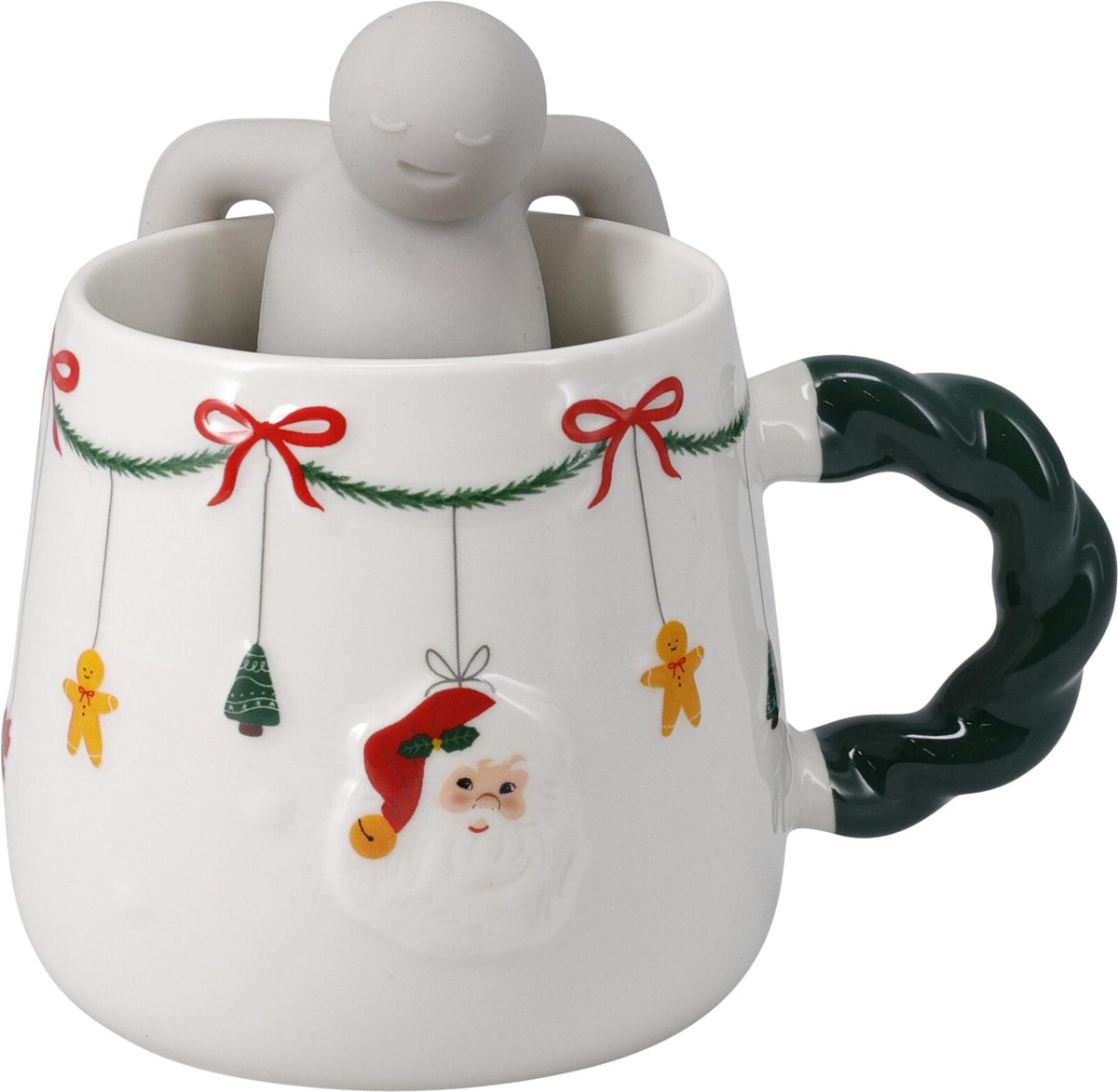 Caneca chá 360 ml com infusor de Natal (imagem 6)