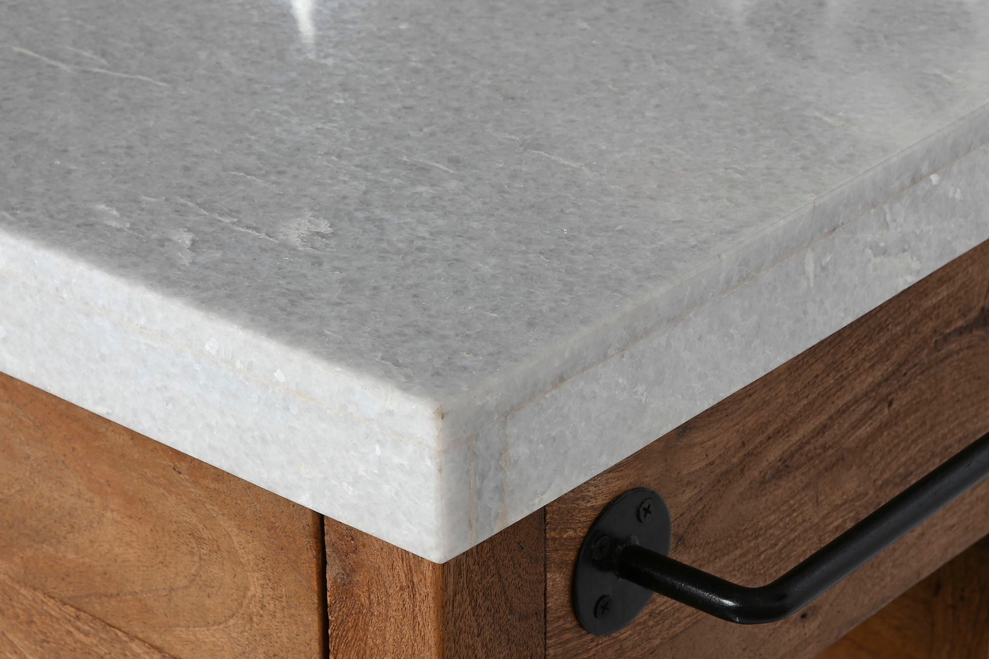 ILHA COZINHA MADEIRA/MÁRMORE 147x77x92CM