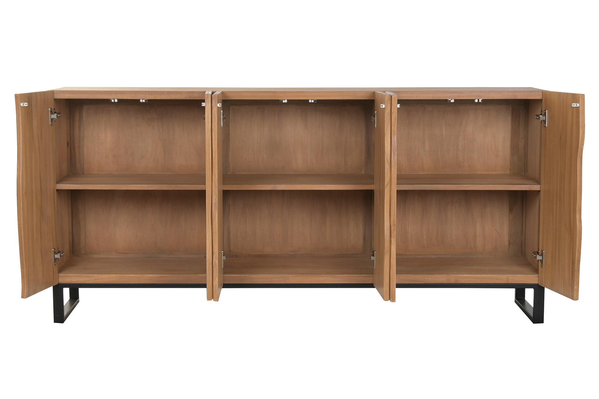 APARADOR TECA/METAL 180X40X85Cm