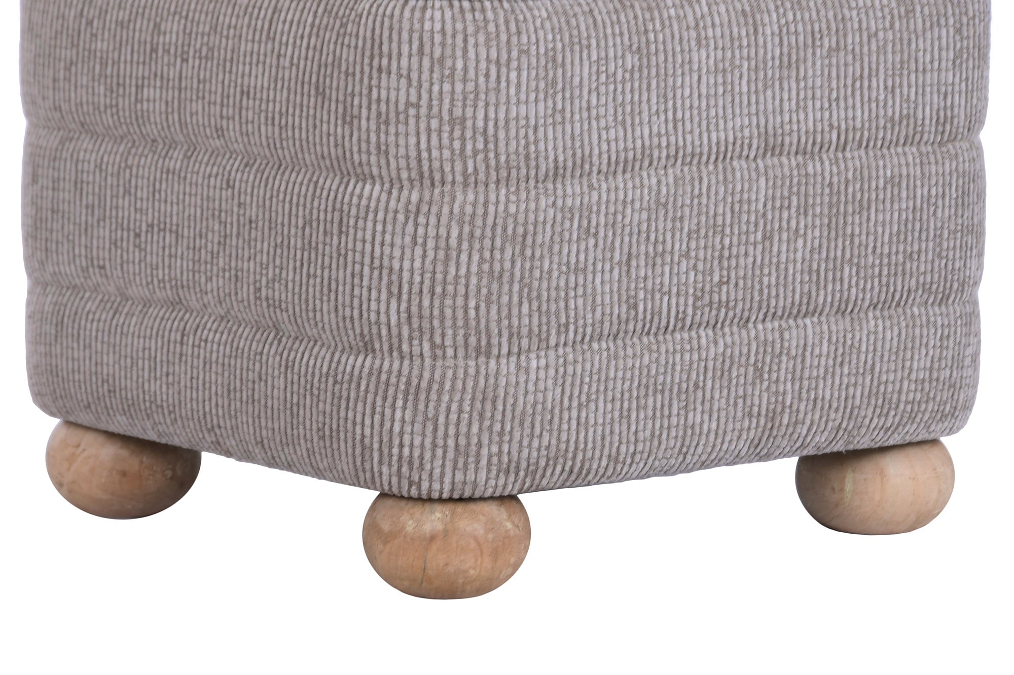 CONJ. 2 PUFFS TAUPE 43X43X40Cm/36X36X34Cm