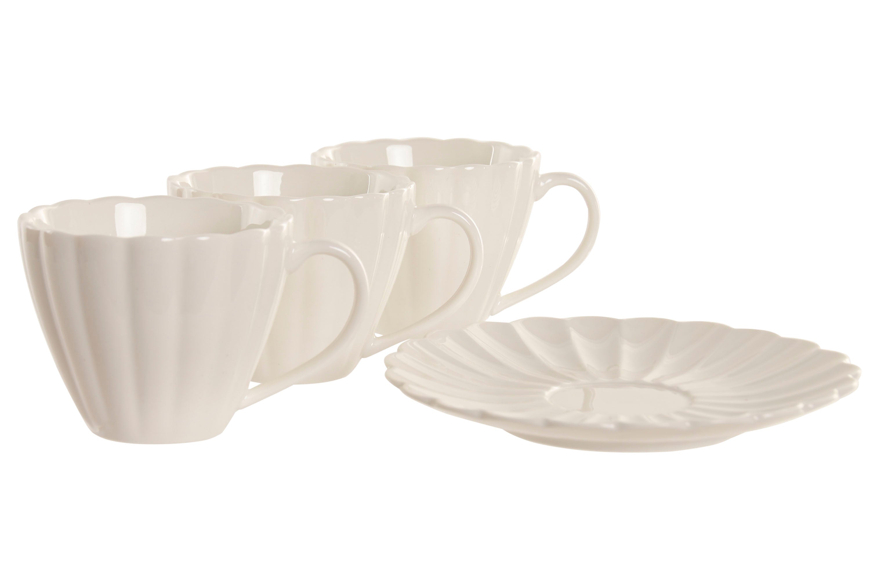 CONJ. 6 CHÁVENAS PORCELANA BRANCO 150 ml