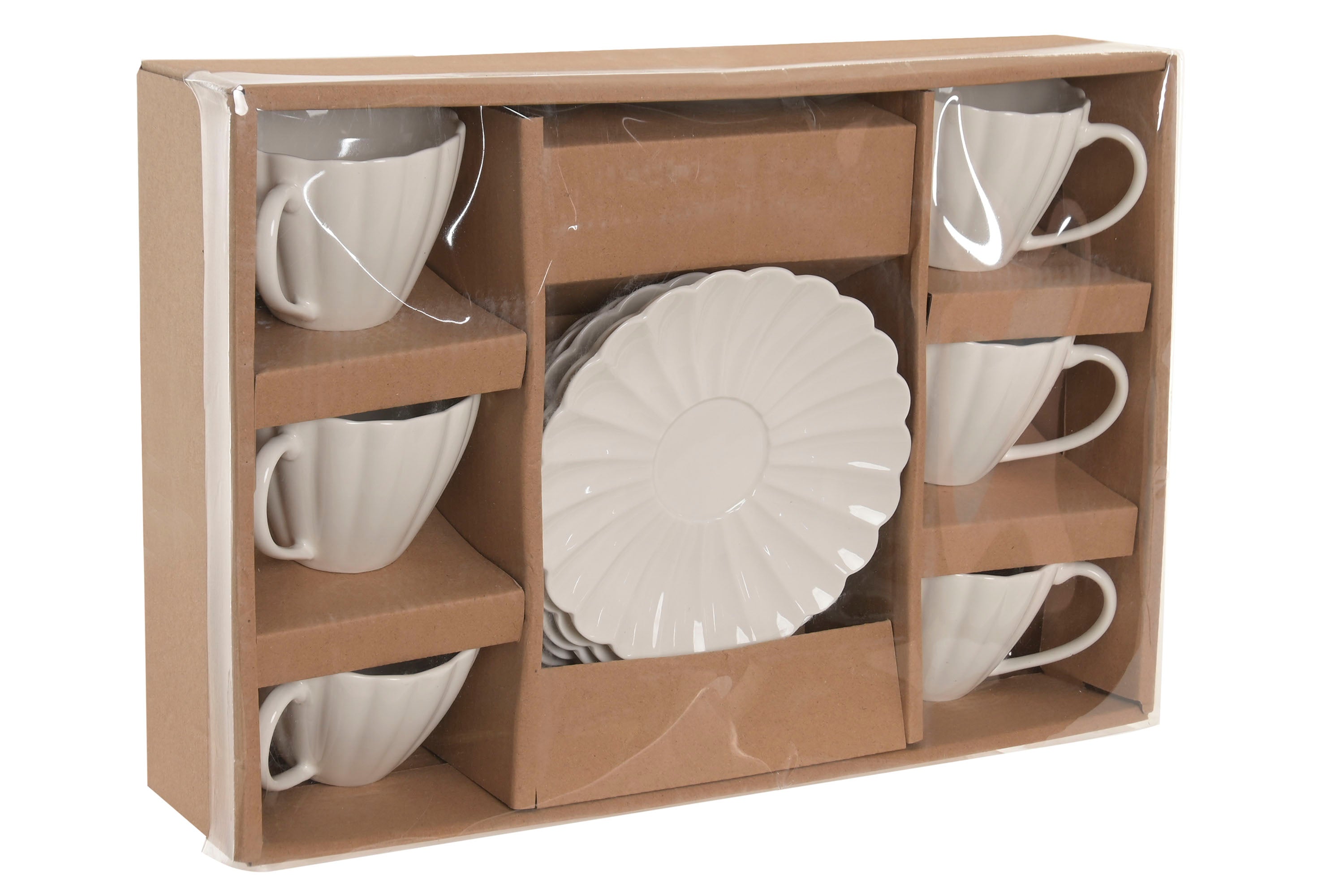 CONJ. 6 CHÁVENAS PORCELANA BRANCO 150 ml