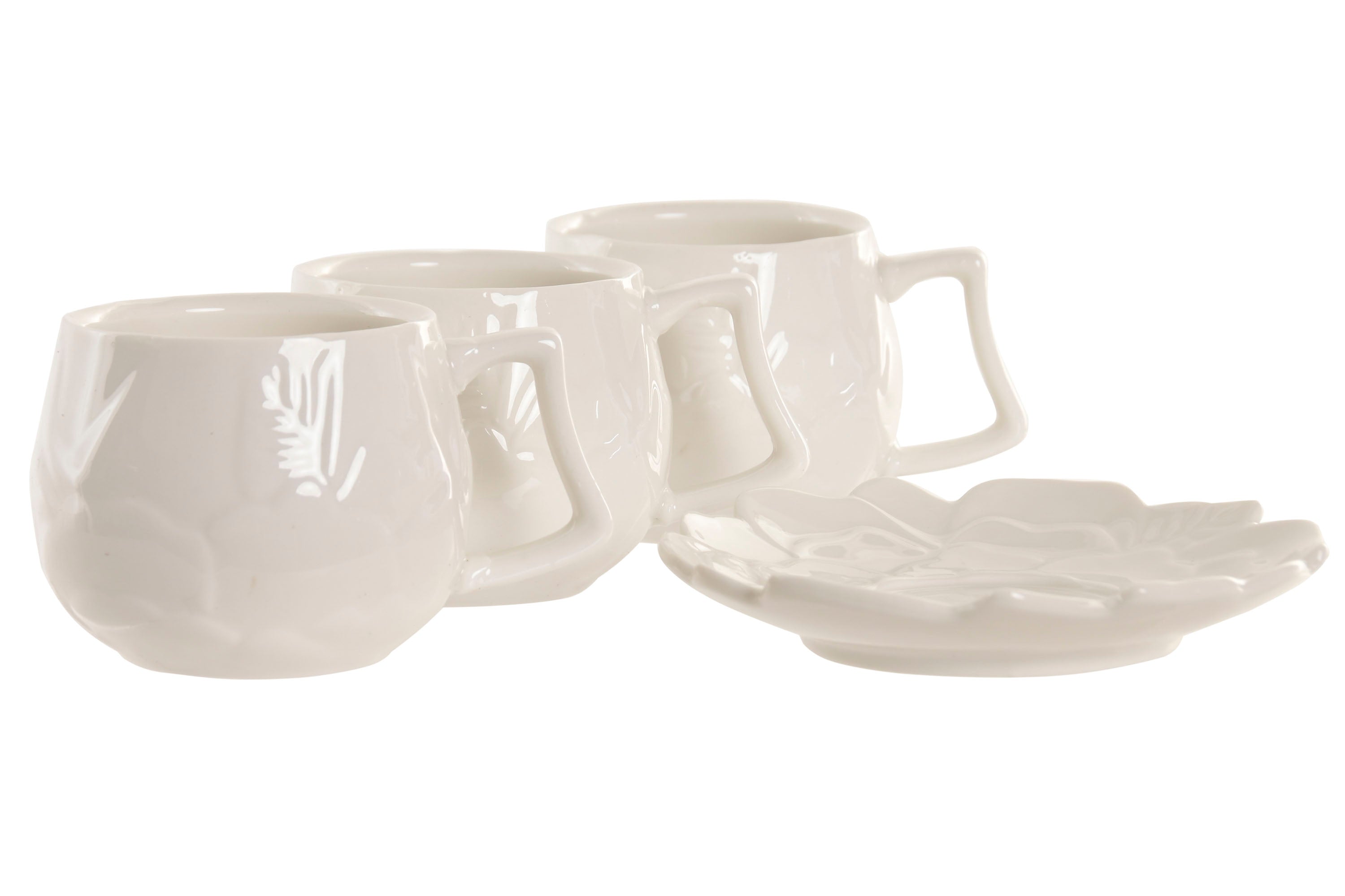 CONJ. 6 CHÁVENAS CAFÉ PORCELANA BRANCO 120ml