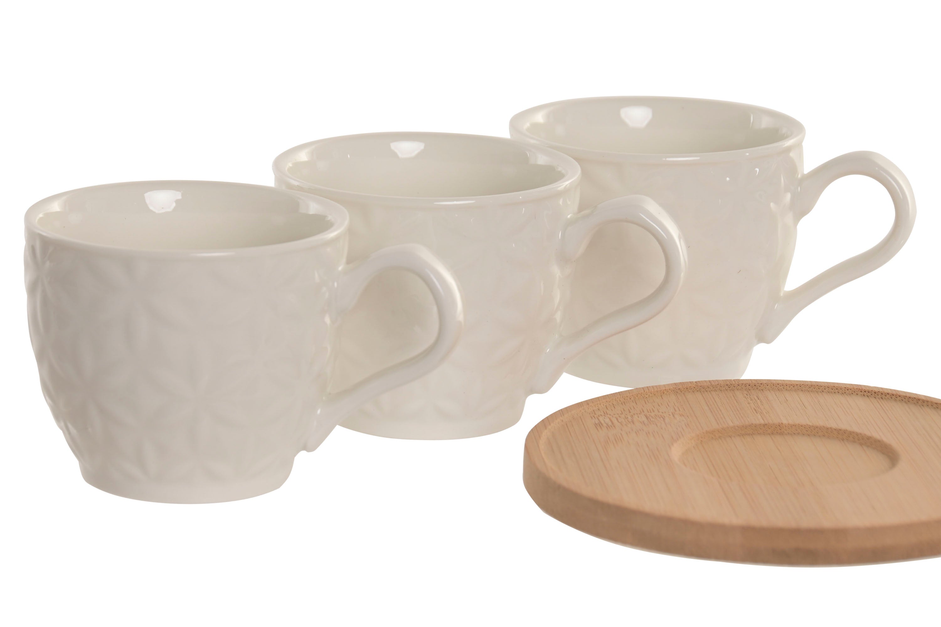 CONJ. 6 CHÁVENAS CAFÉ PORCELANA/BAMBU 90ml