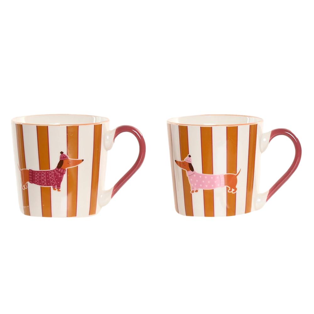 CANECA ROSA/MOSTARDA 400ml
