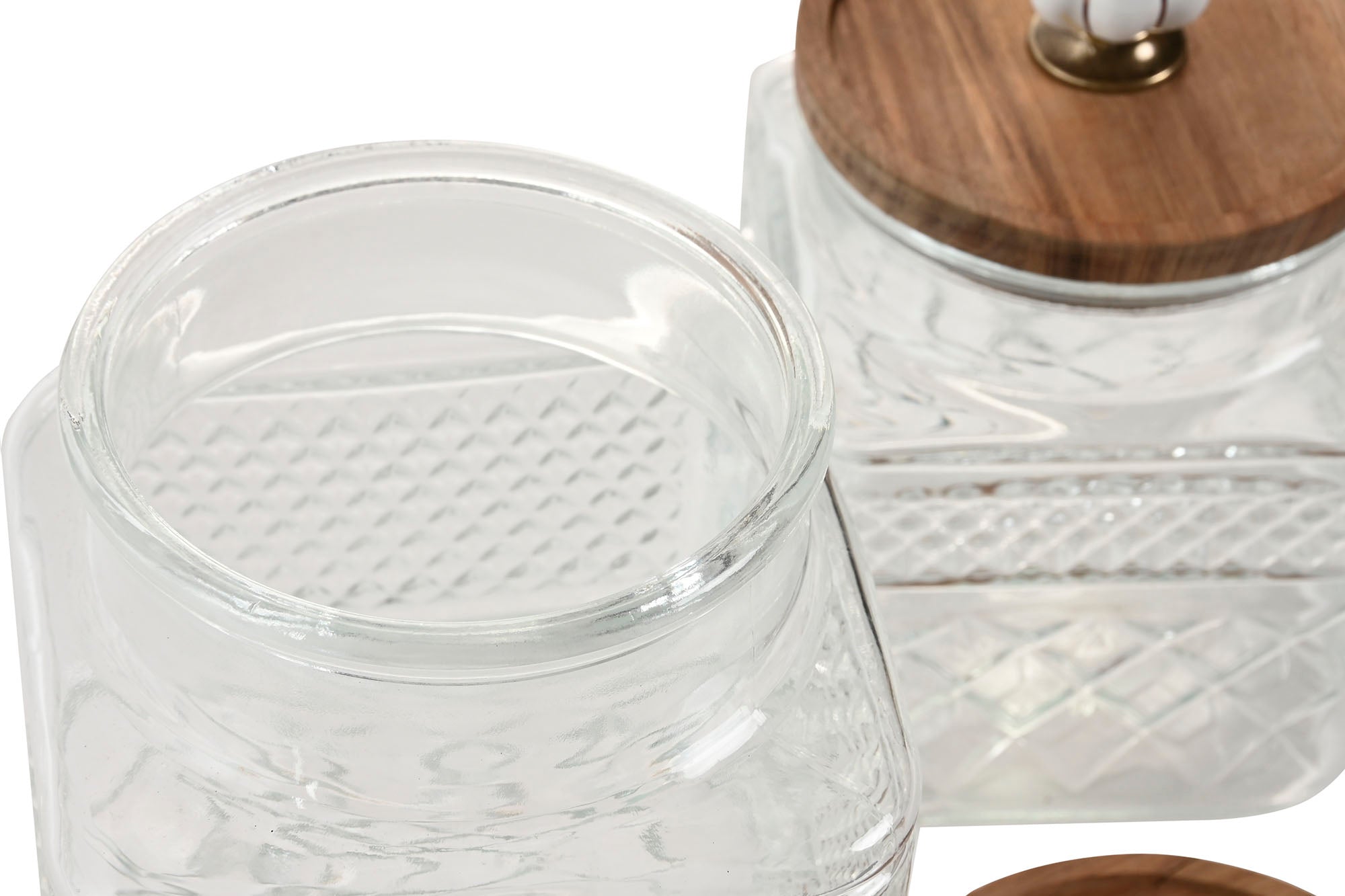 CONJ. 3 FRASCOS VIDRO/ACÁCIA