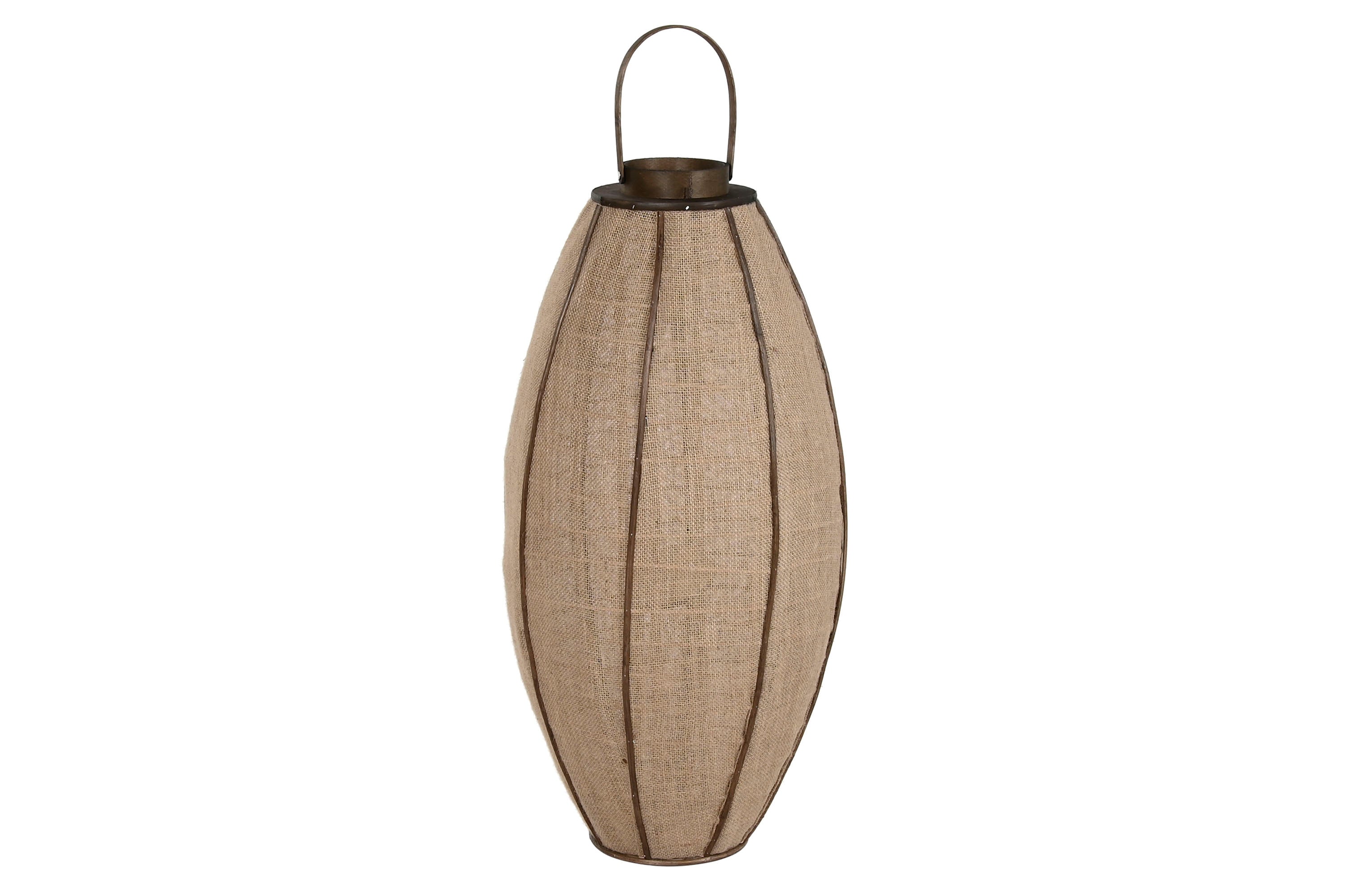 LANTERNA RÁFIA/BAMBU 40X40X93Cm