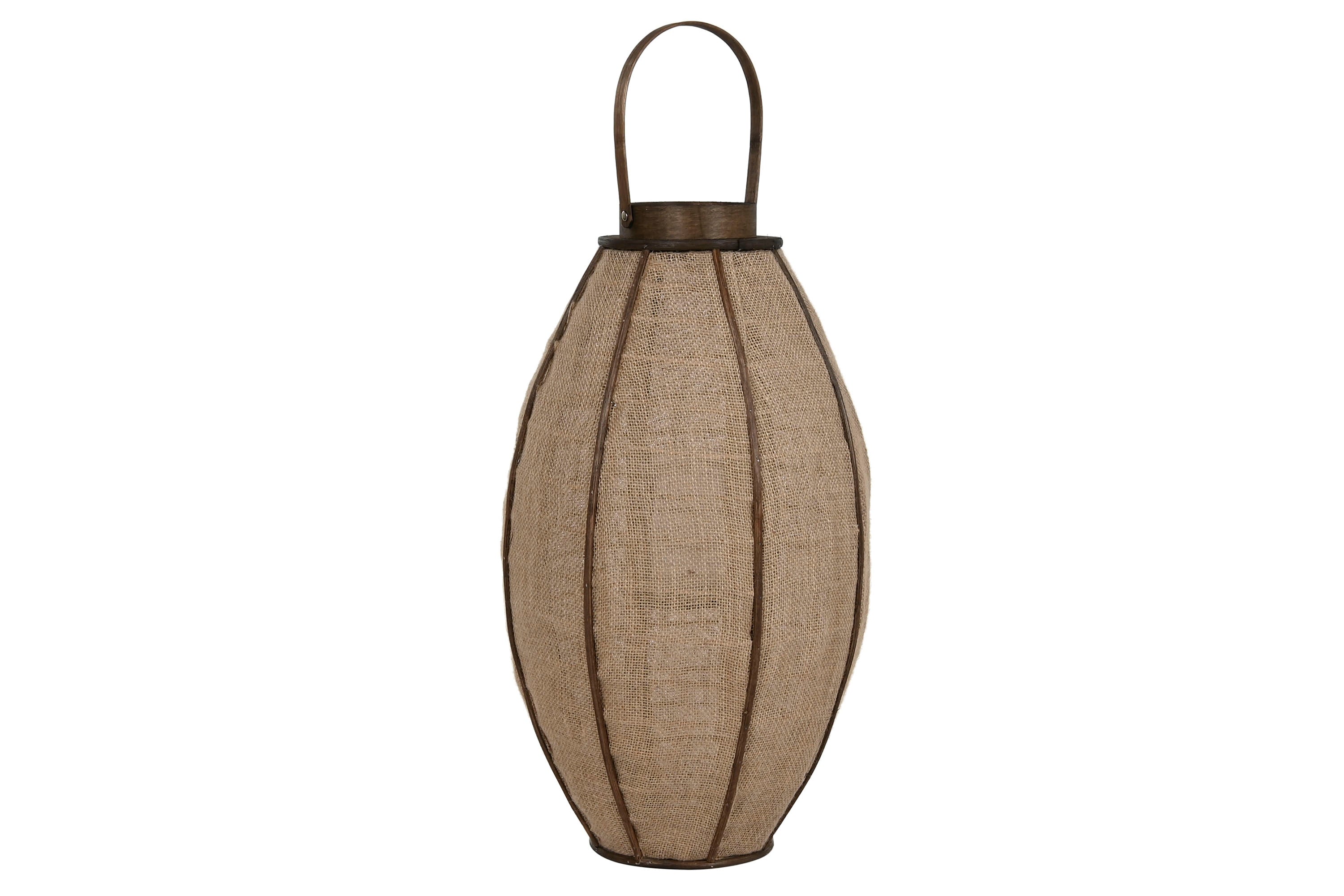 LANTERNA RÁFIA/BAMBU 34X34X74Cm
