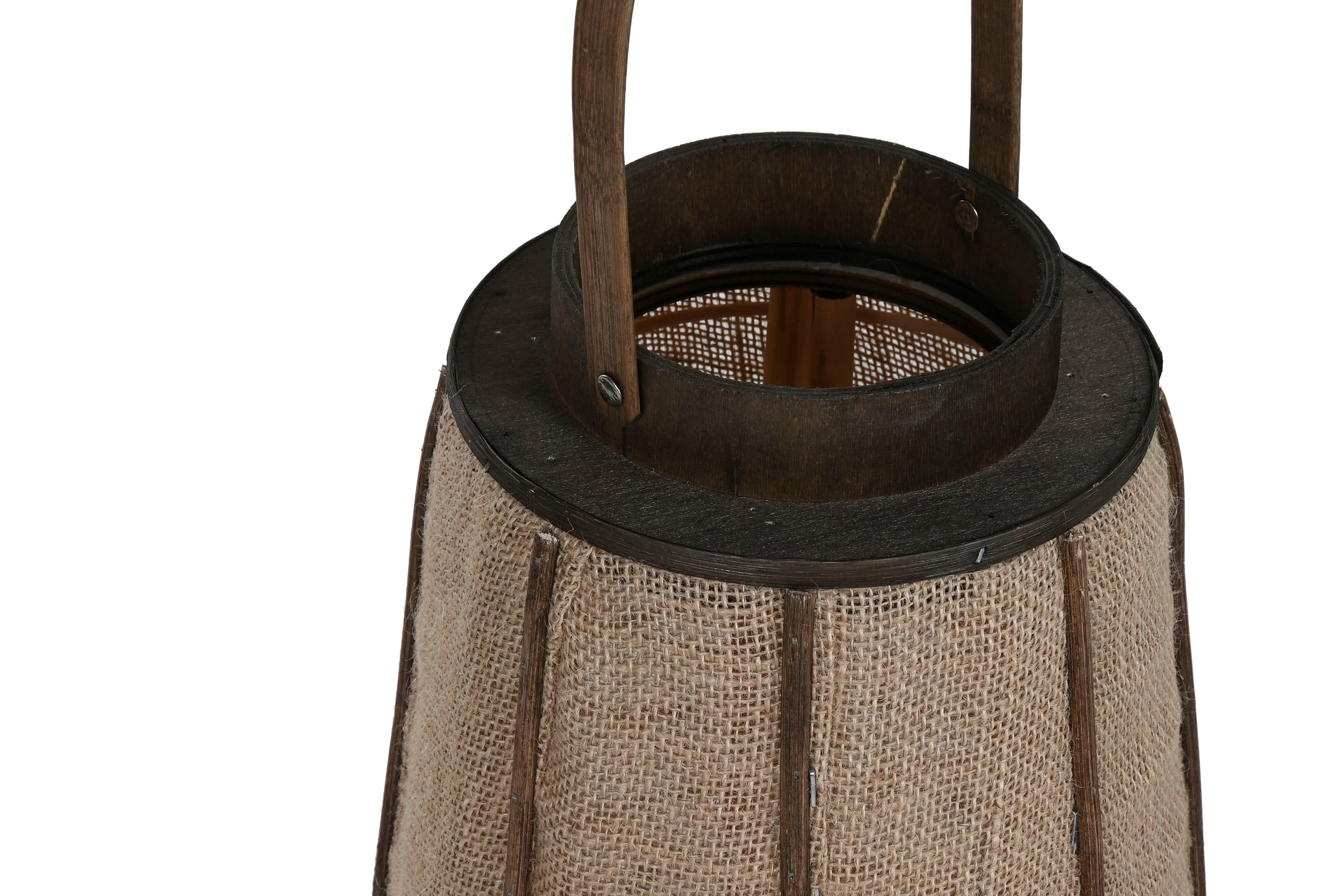 LANTERNA RÁFIA/BAMBU 33,5X33,5X81Cm