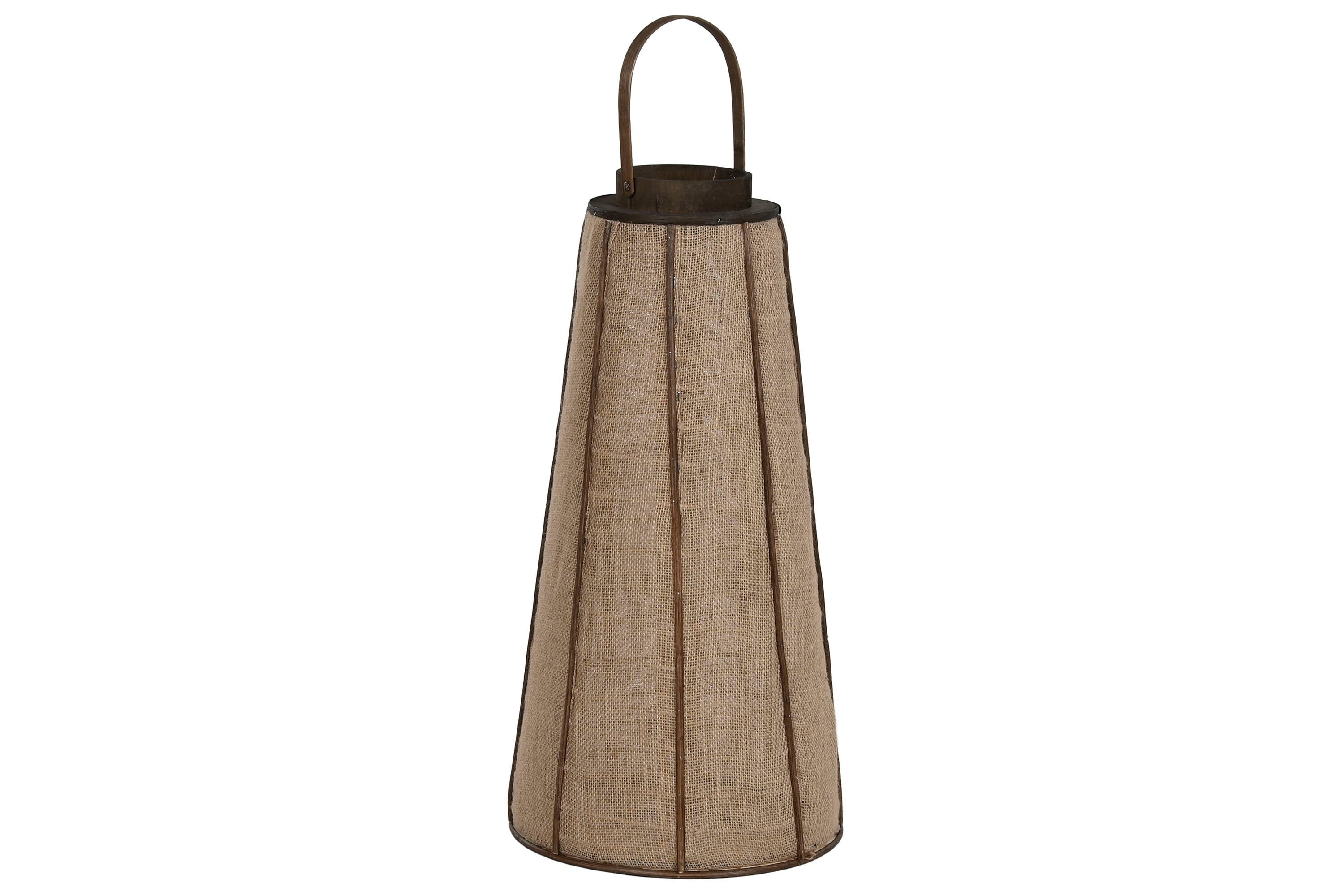 LANTERNA RÁFIA/BAMBU 33,5X33,5X81Cm