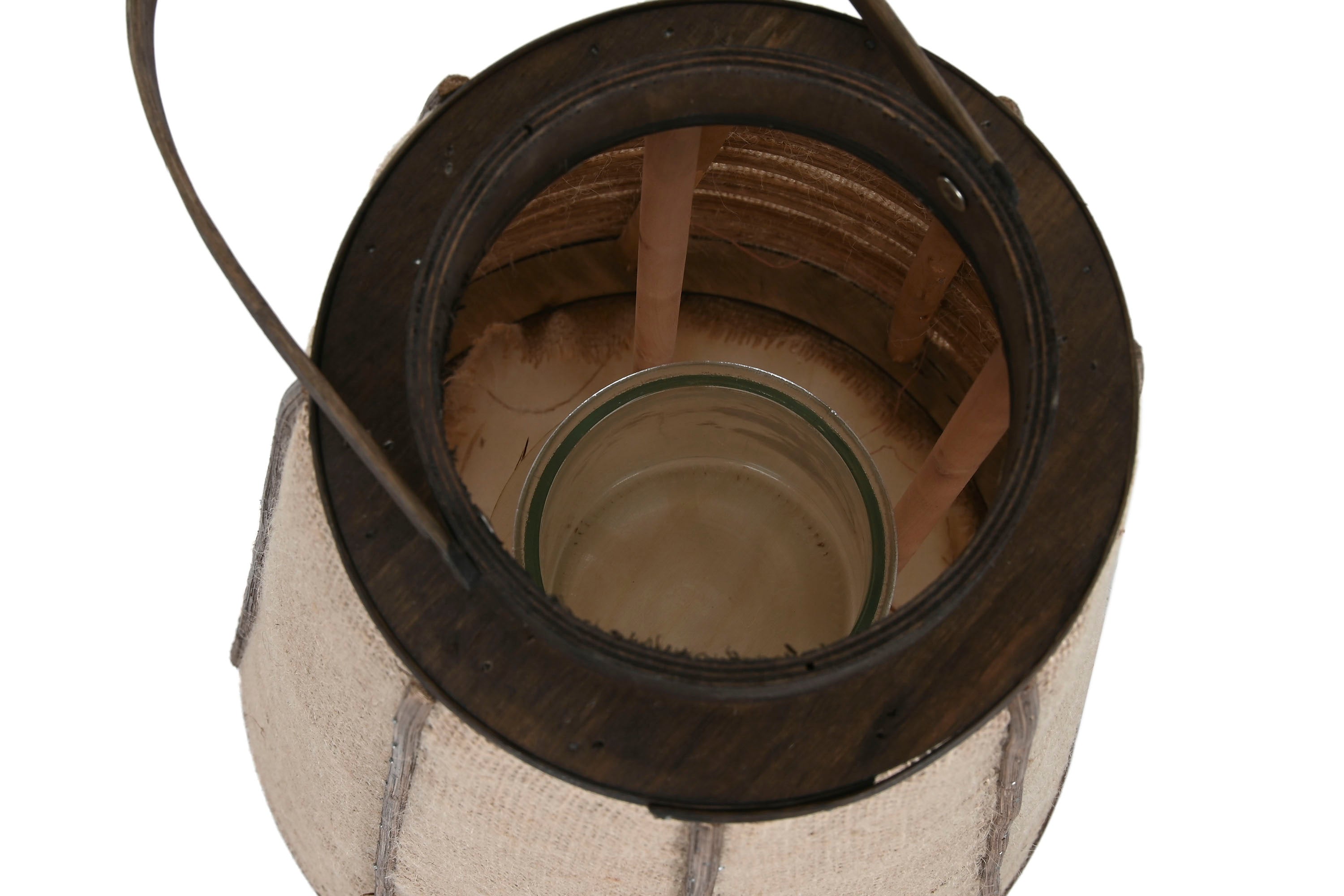 LANTERNA RÁFIA/BAMBU 30,5X30,5X73Cm
