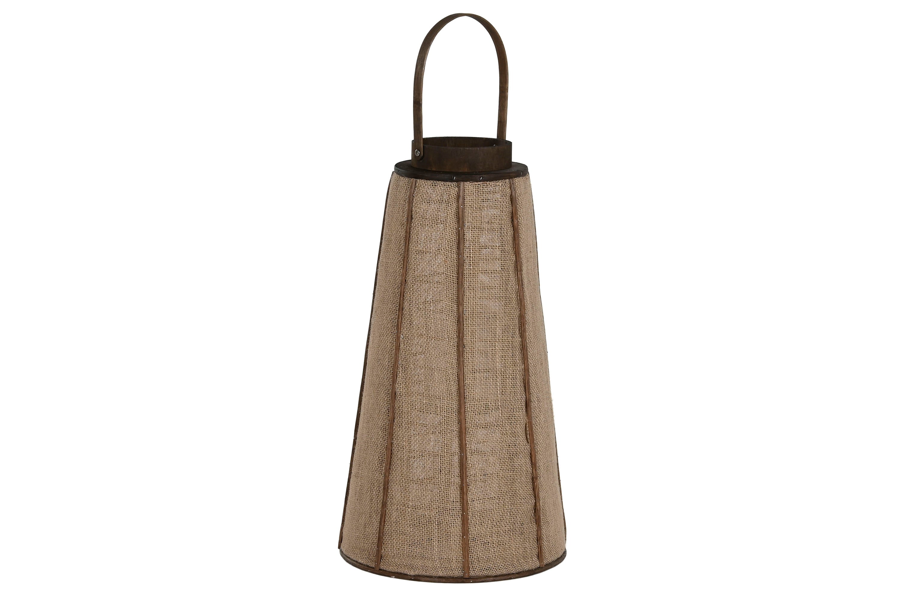 LANTERNA RÁFIA/BAMBU 30,5X30,5X73Cm