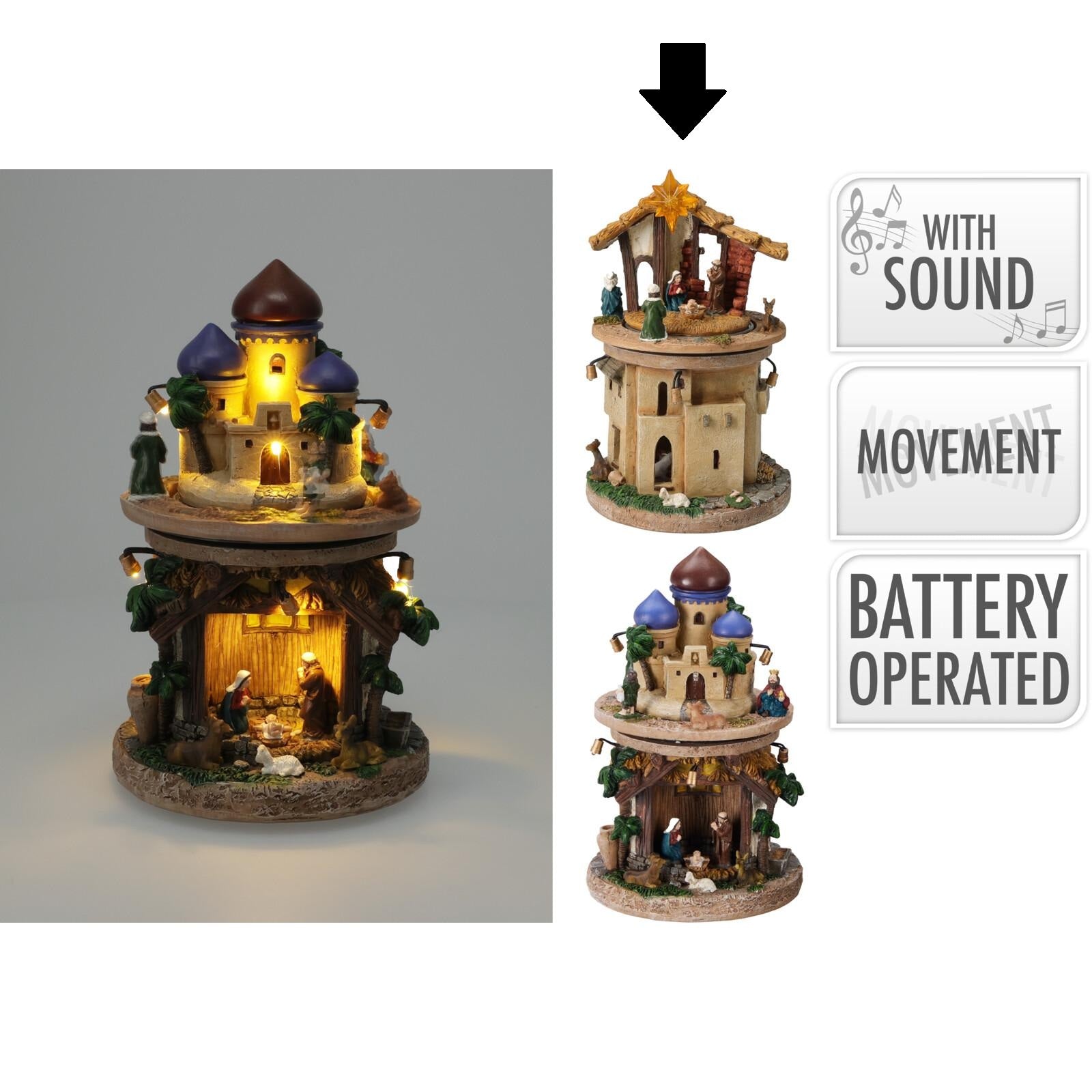 PRESÉPIO C/ LED 23Cm