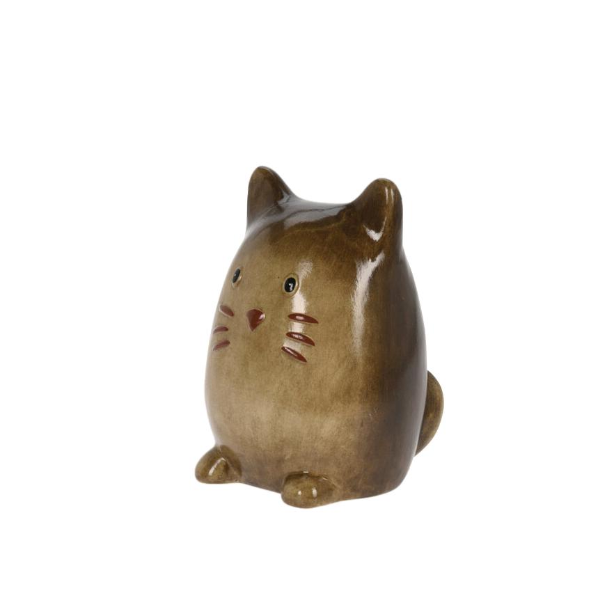 GATO CASTANHO 14,3X14,5X20,5CM