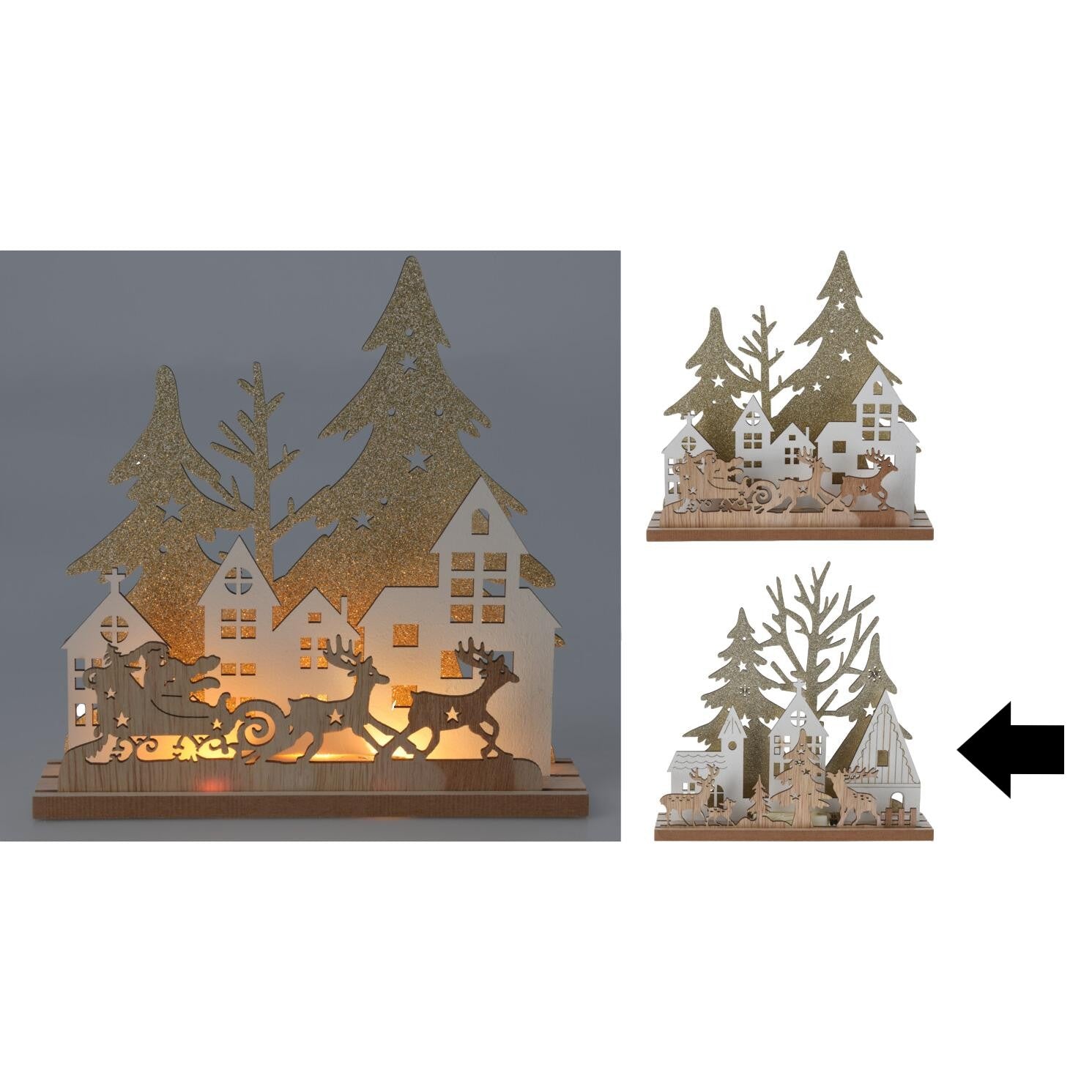 DECORACION NAVIDAD CON LED 19.5X19.5CM