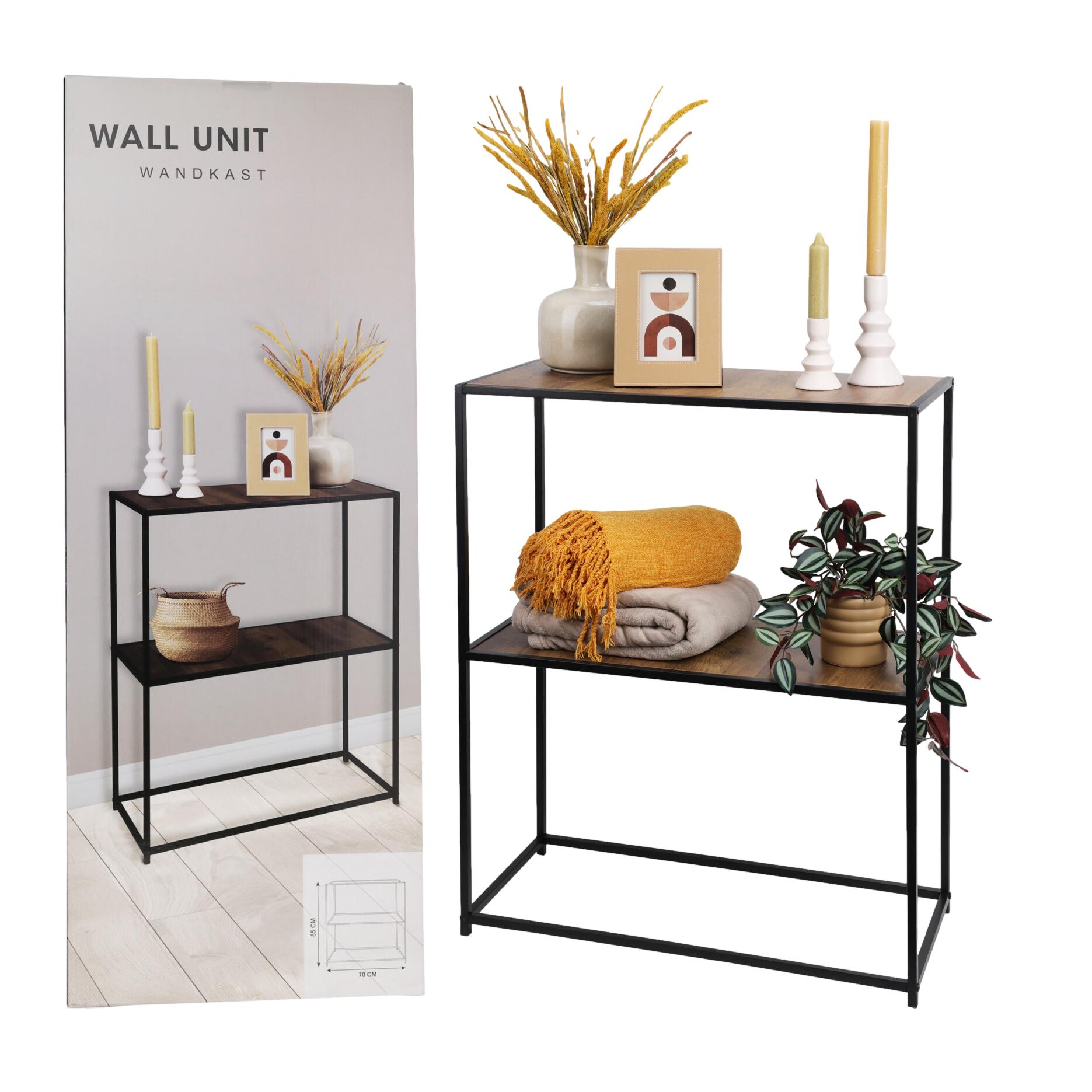CONSOLA MADEIRA/PRETO 70x31x85CM