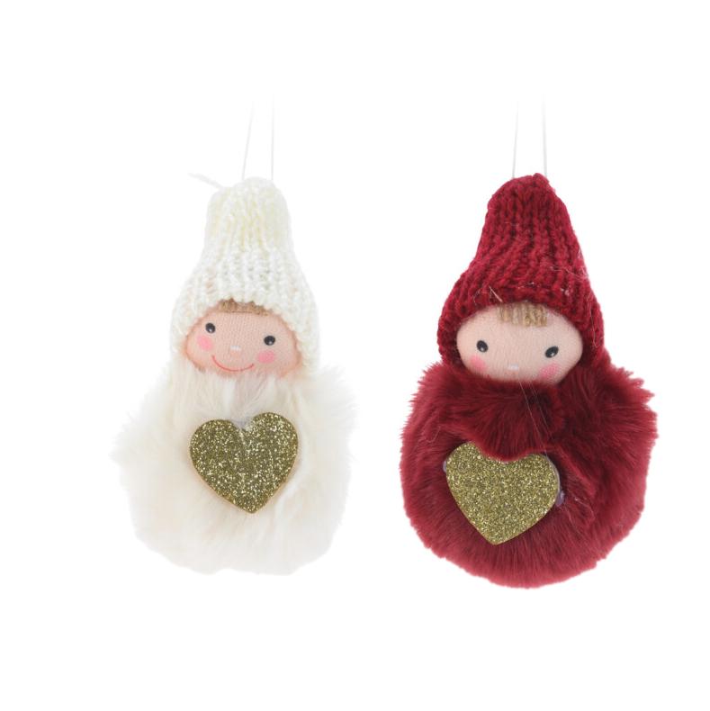 BONECO NATAL VERMELHO/BRANCO 8Cm