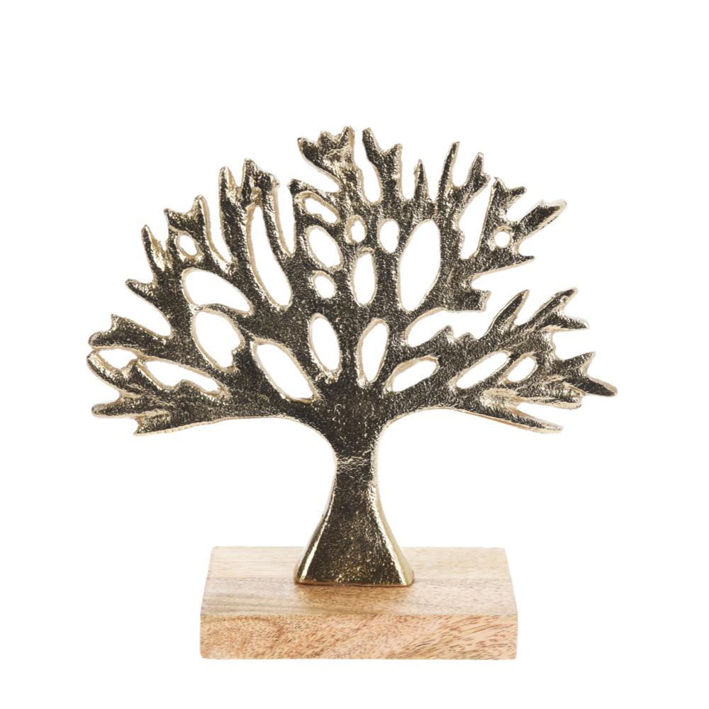 ARBOL DE LA VIDA DORADO 17X6X17CM