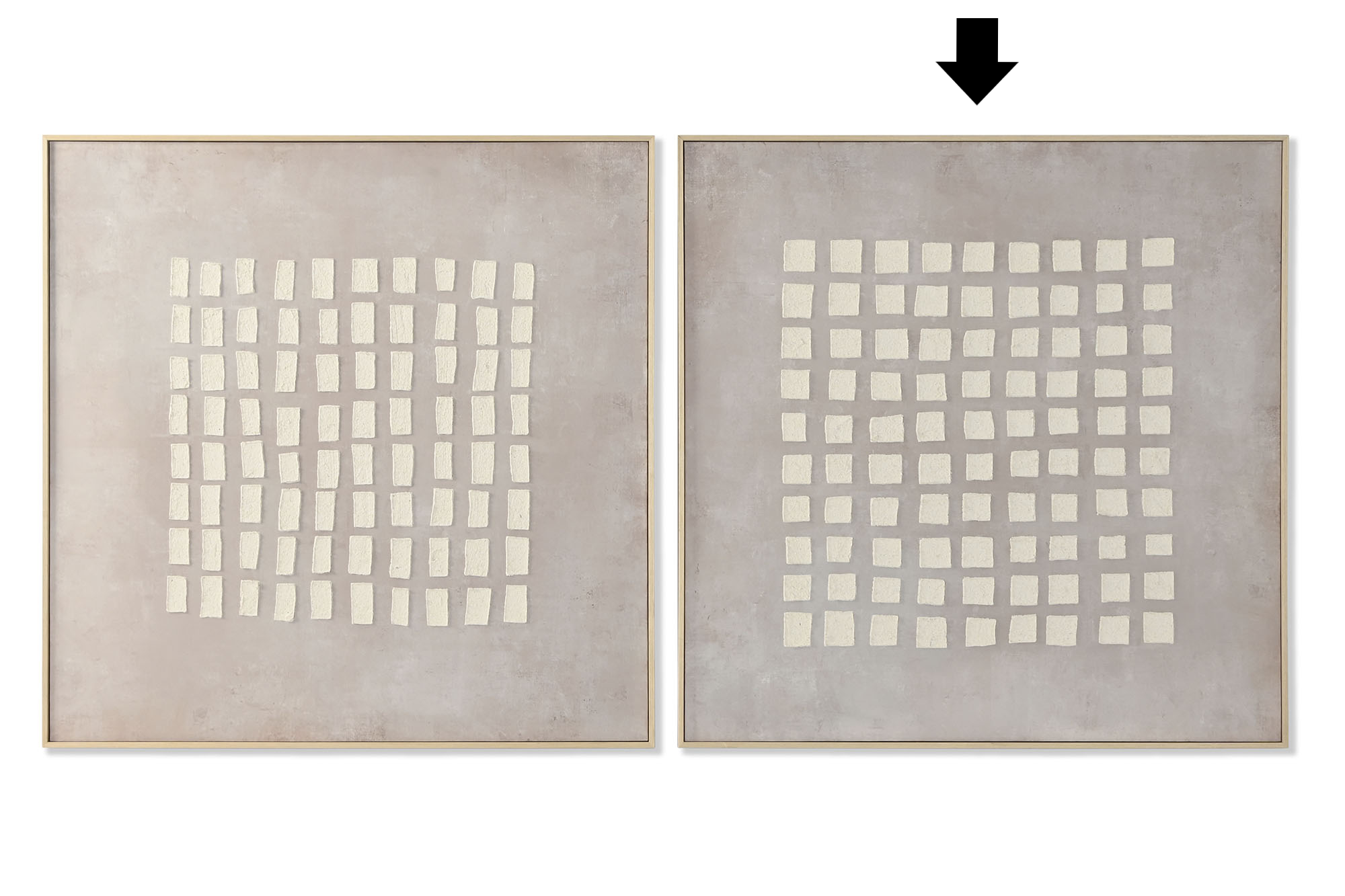 QUADRO TAUPE 100X100CM