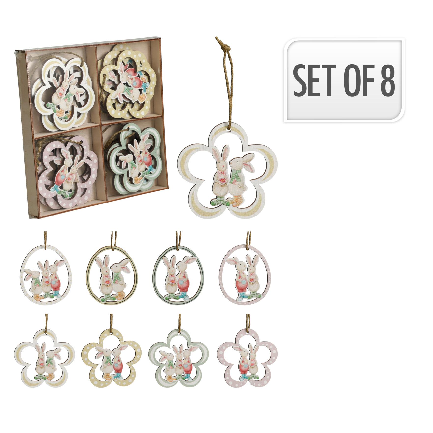 CONJ. 12 DECOR PENDURAR COELHOS 6Cm