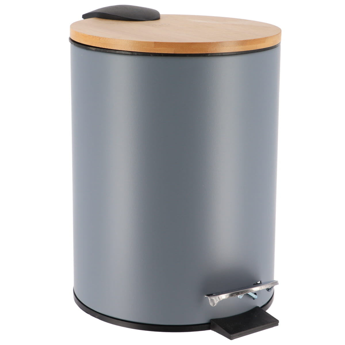 BALDE LIXO CINZA/BAMBU 3L 17X23CM