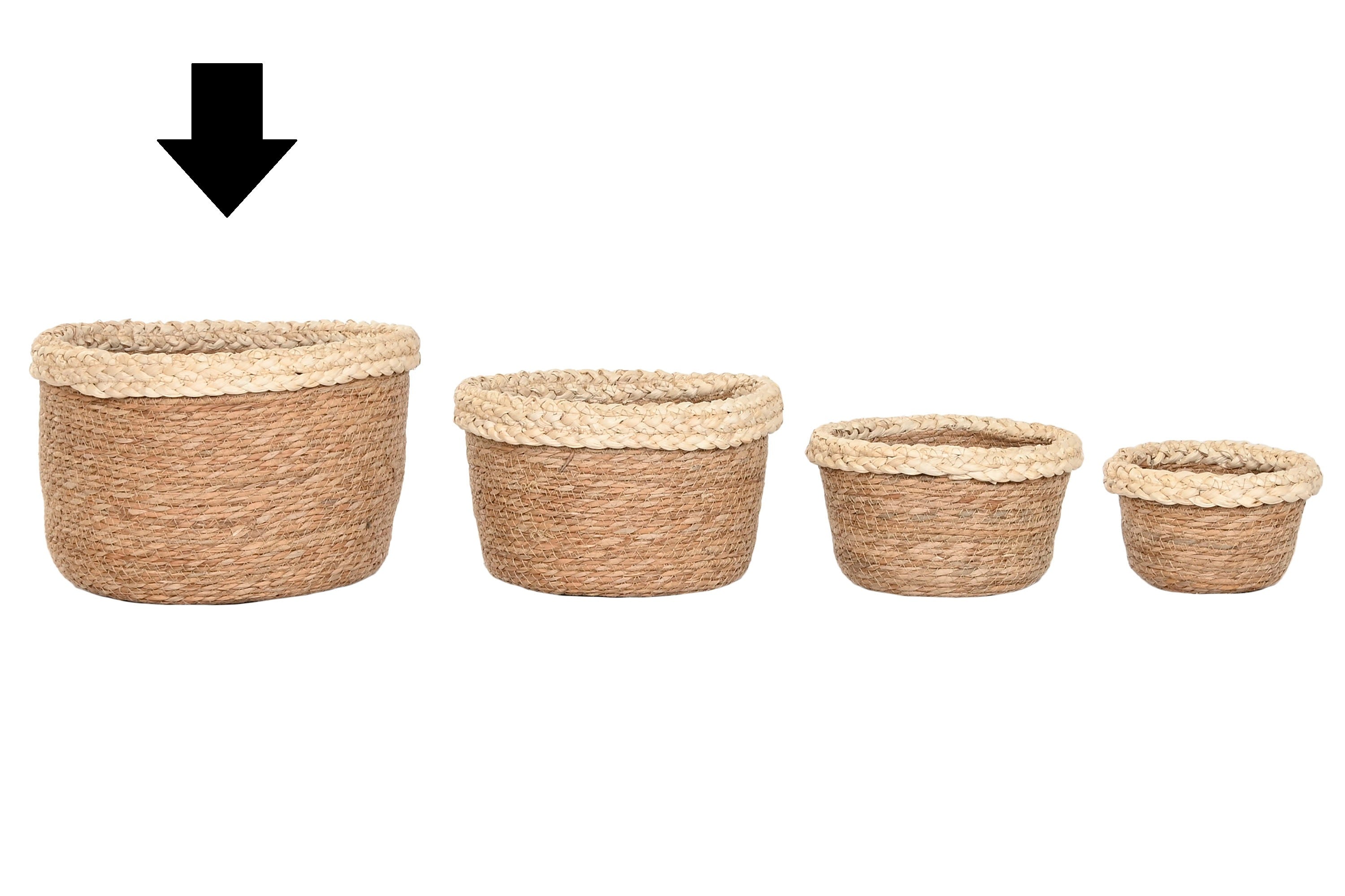 CESTO FIBRA NATURAL 32X21Cm