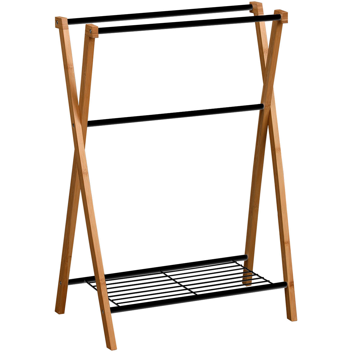 TOALHEIRO BAMBU/PRETO 60,5X37X86CM