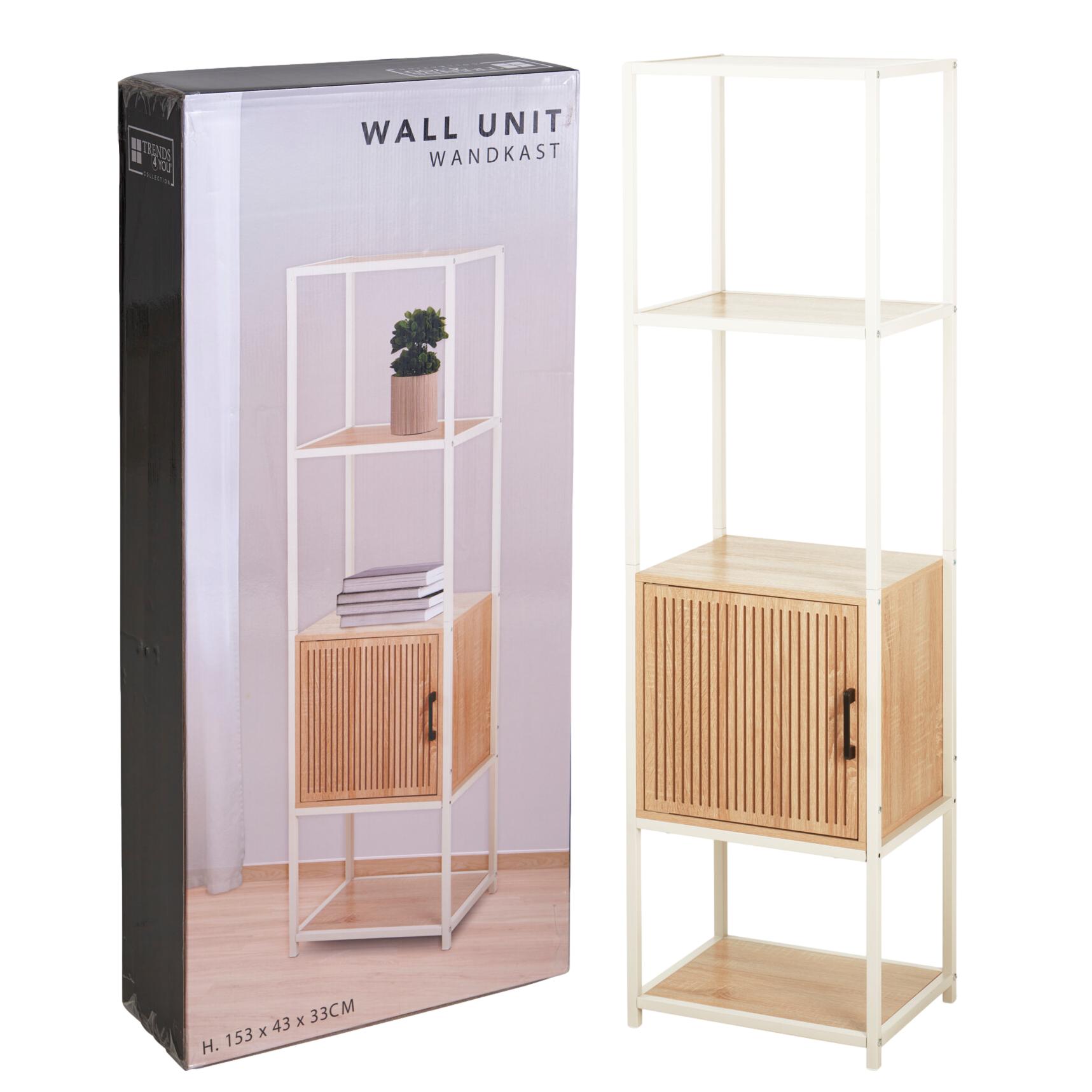 ESTANTE MADEIRA/BRANCO 43x33x153CM