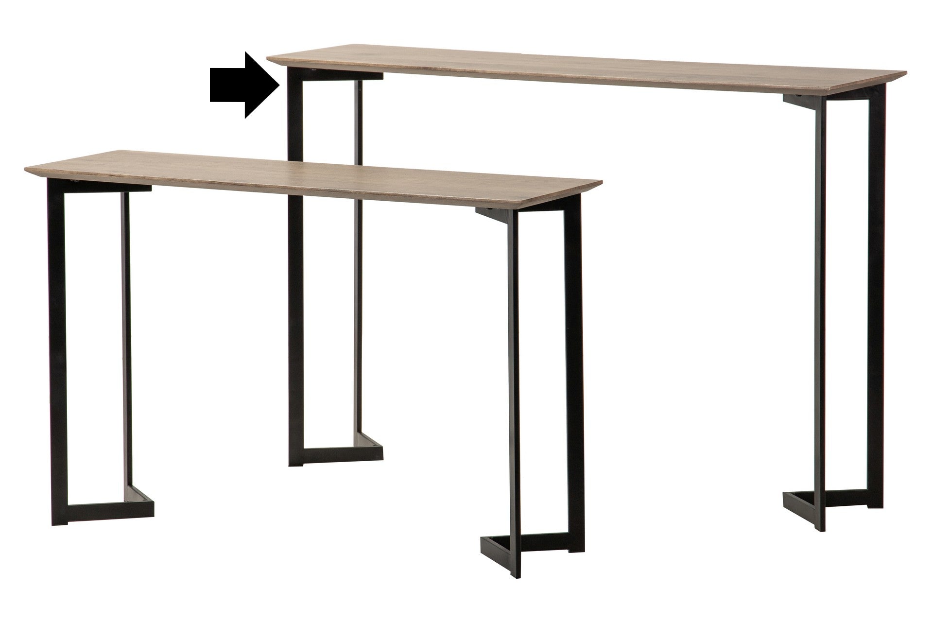 CONSOLA MDF METAL 120X30X80 CM