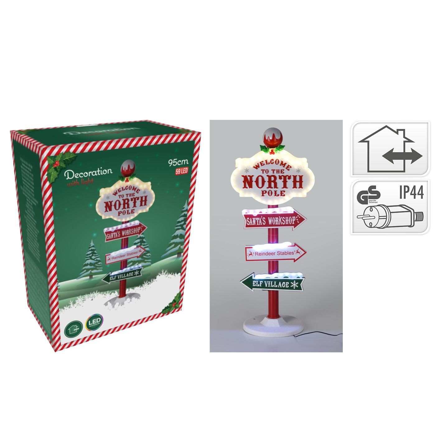 SINAL NORTH POLE C/ LED 95CM