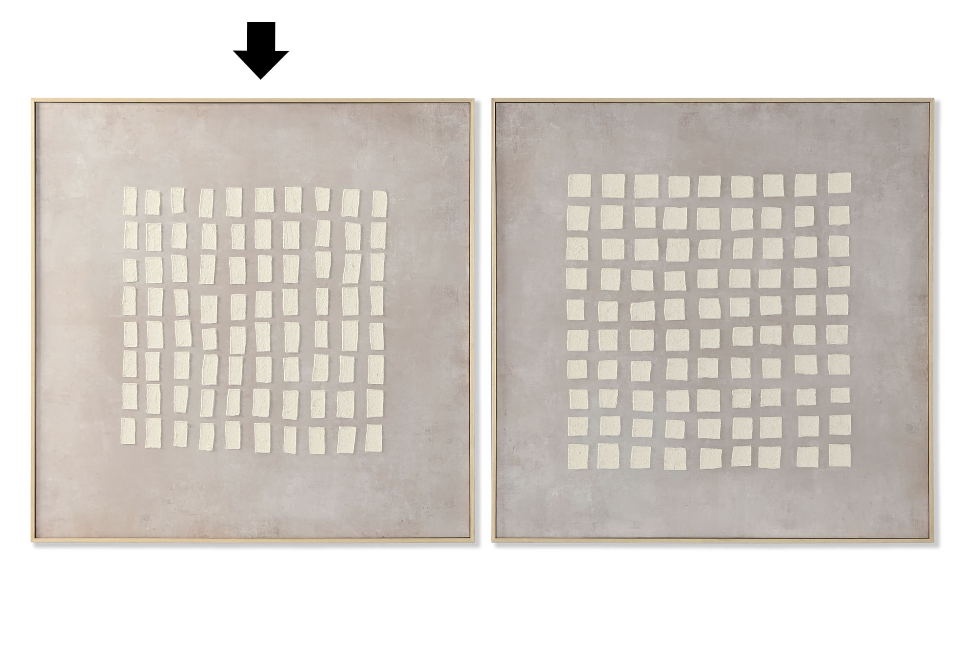 QUADRO TAUPE 100X100CM