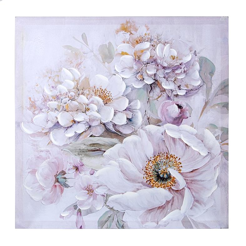 TELA FLORES ROSA 60X60CM