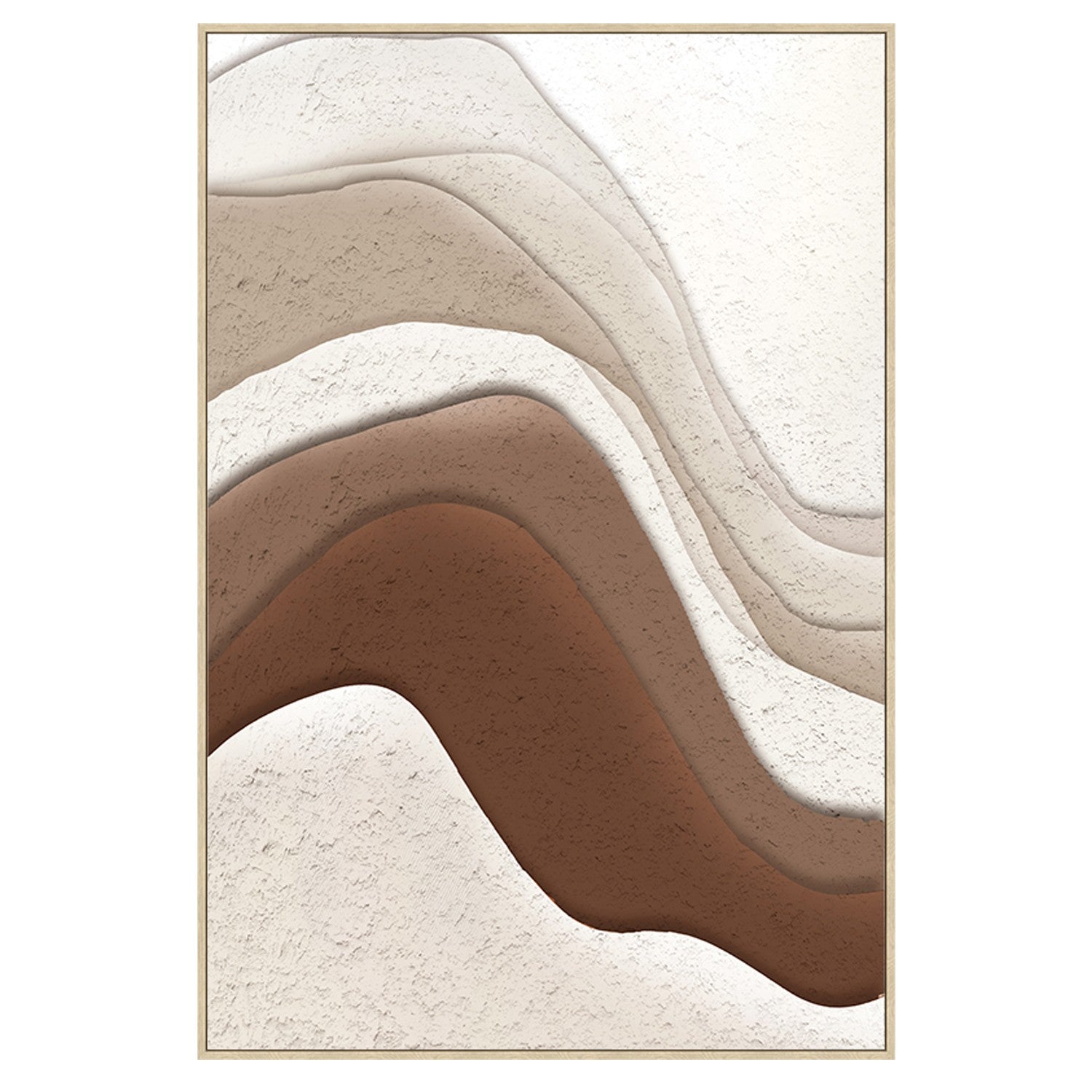 QUADRO ABSTRATO BEGE/BRANCO 80X120Cm