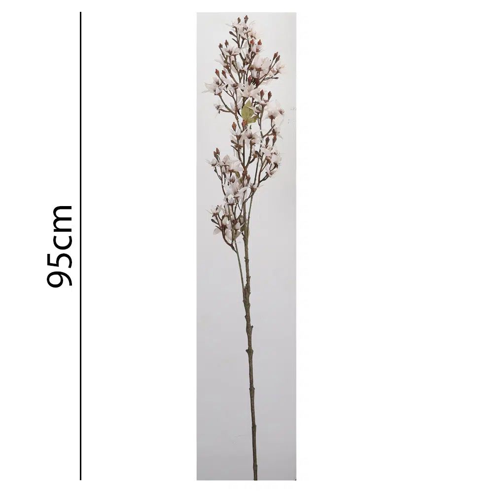 HASTE FLORES BRANCAS 90Cm
