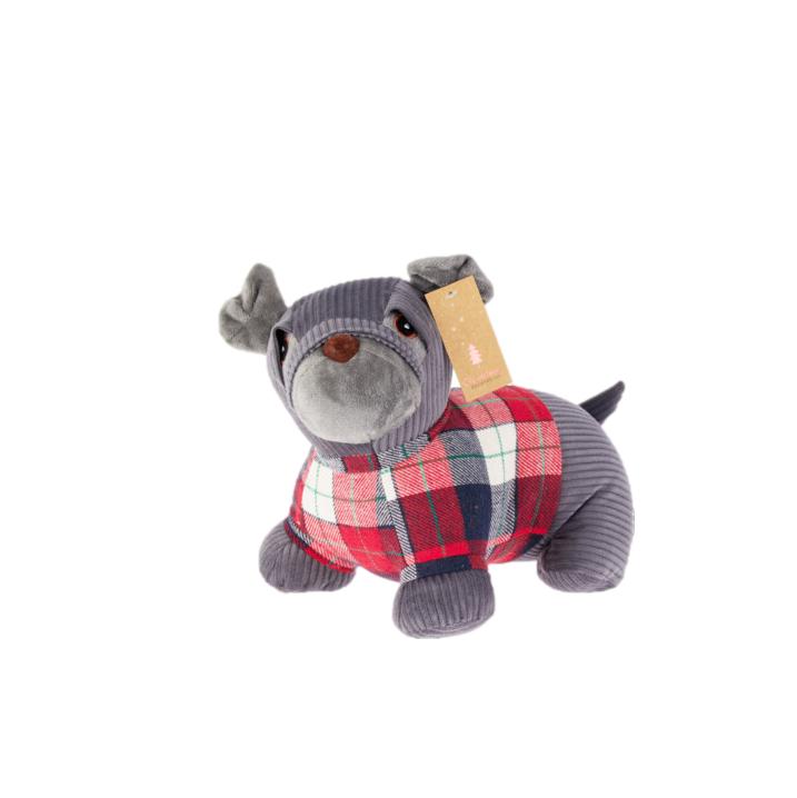 TRAVA-PORTAS CÃO CINZA 22Cm