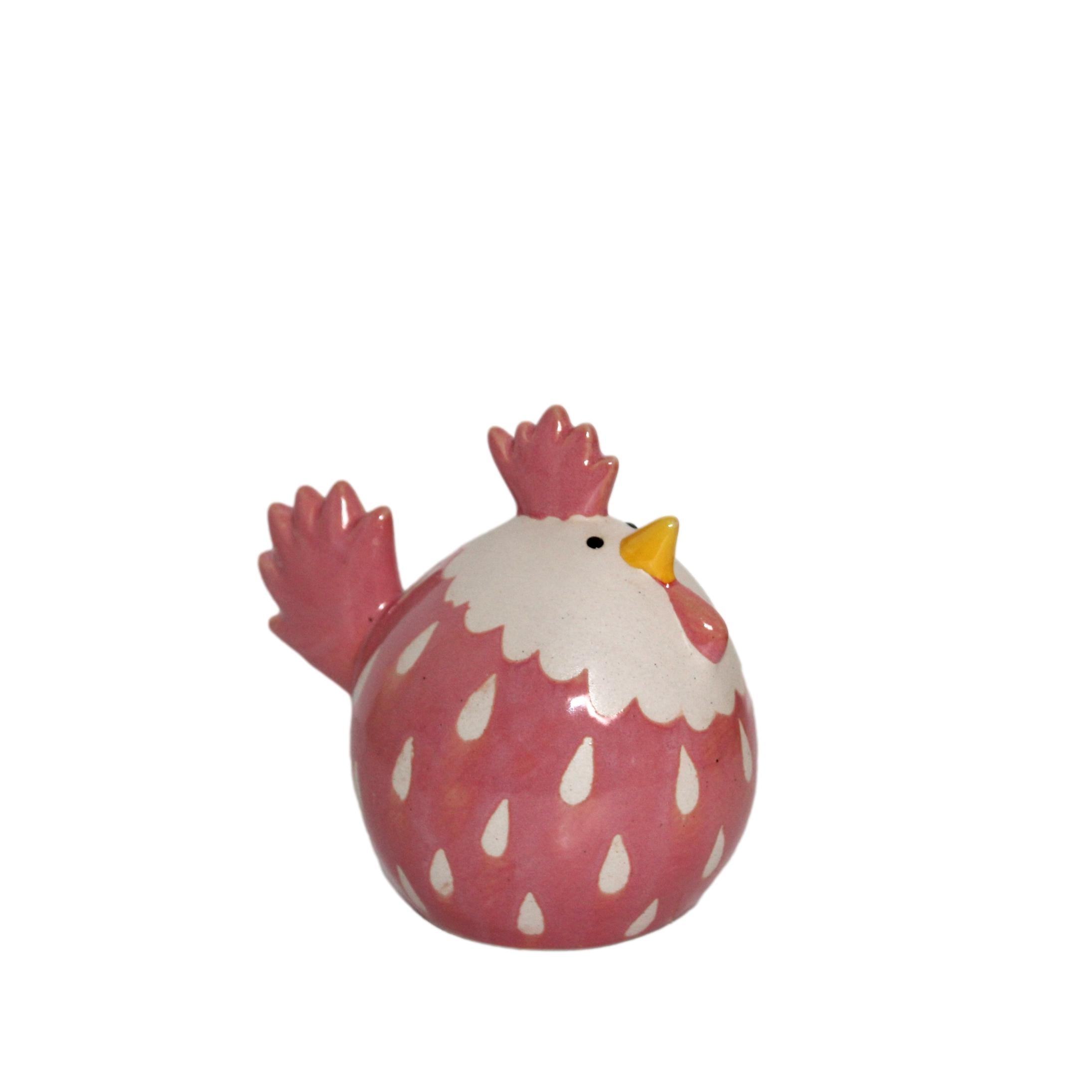 GALINHA ROSA 14X9X12CM
