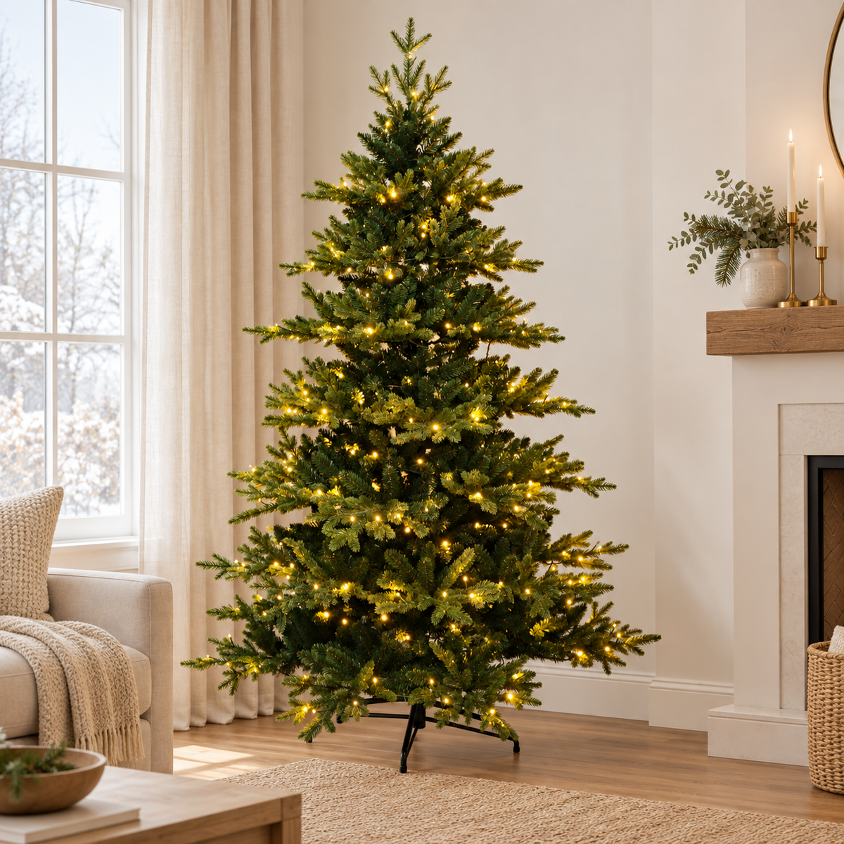 ÁRVORE NATAL C/ LUZES 210Cm