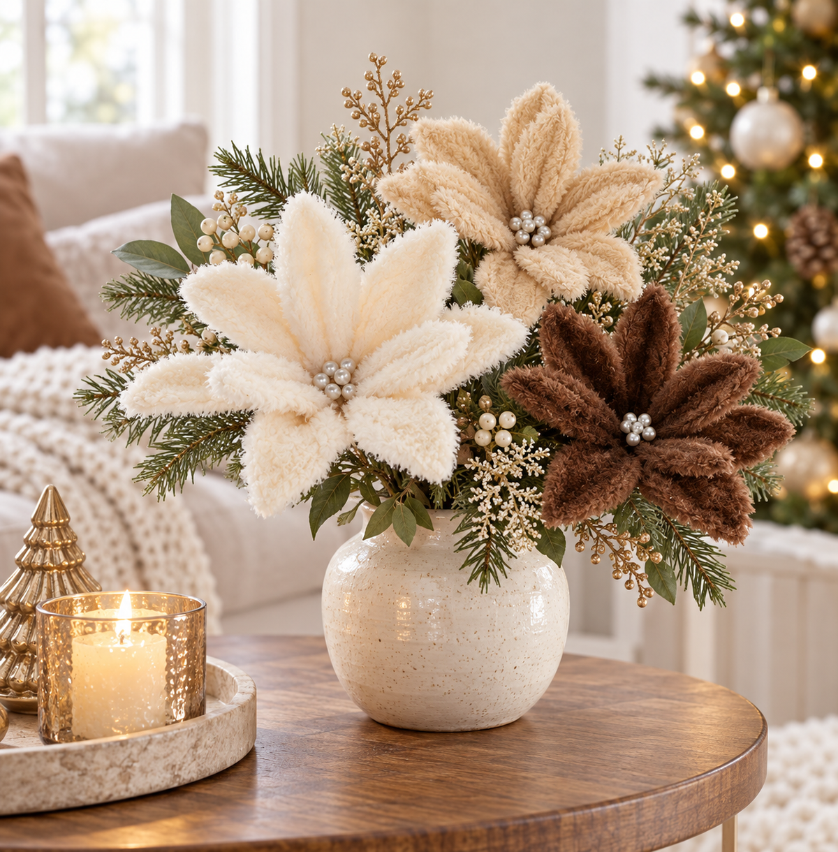 POINSETIA DE PÊLO 45Cm