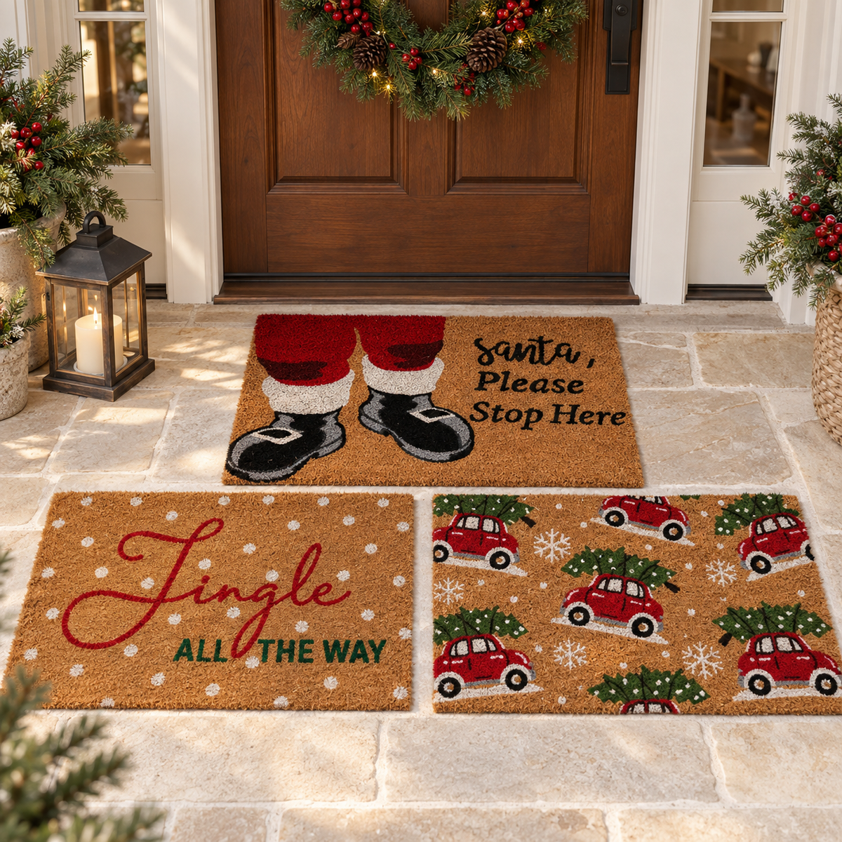 TAPETE ENTRADA NATAL 59X39Cm