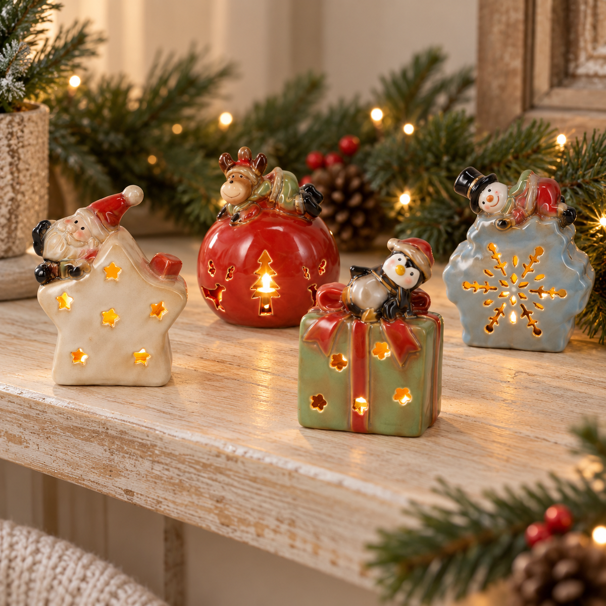 FIGURA NATAL C/ LED 12X10X14Cm