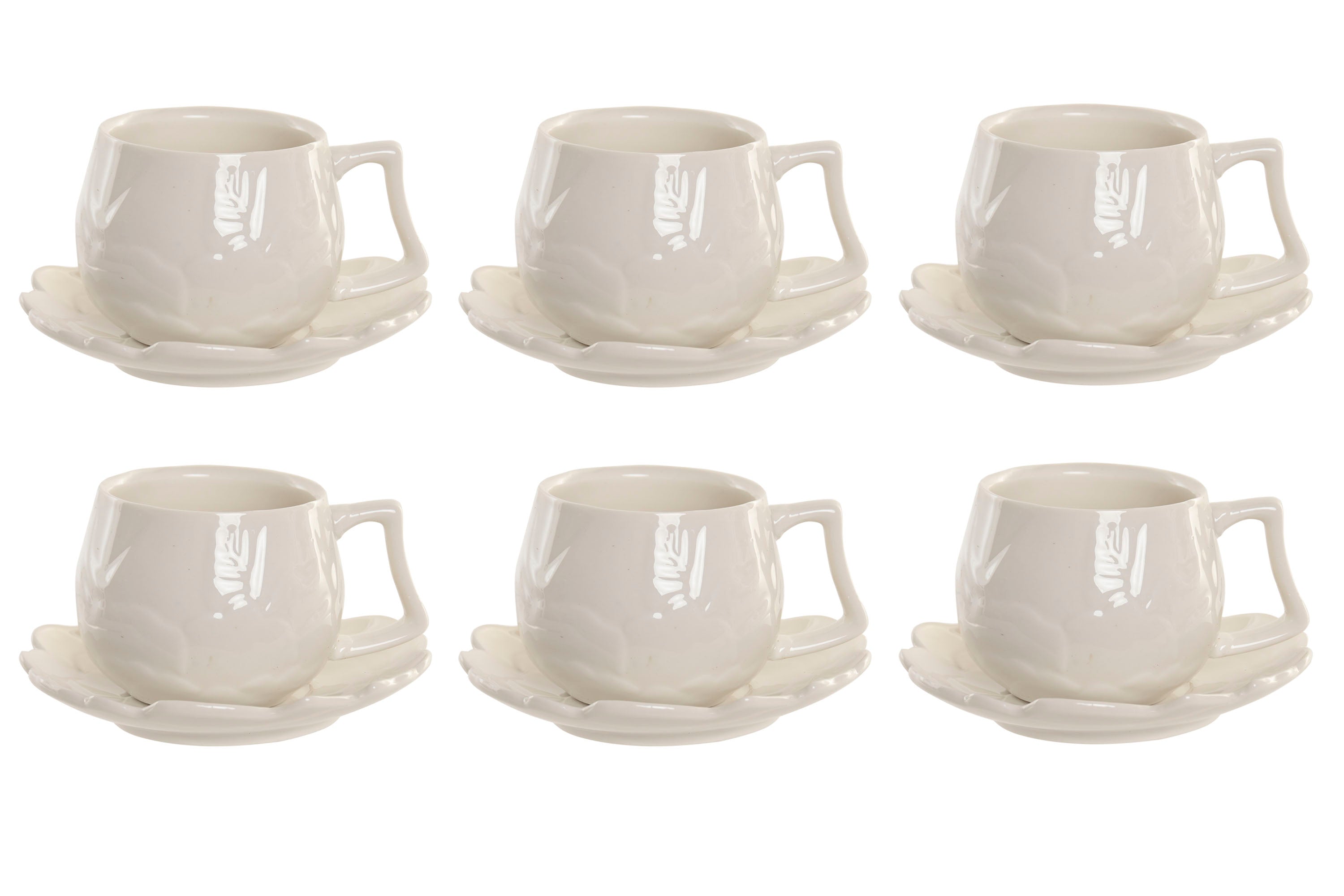 CONJ. 6 CHÁVENAS CAFÉ PORCELANA BRANCO 120ml