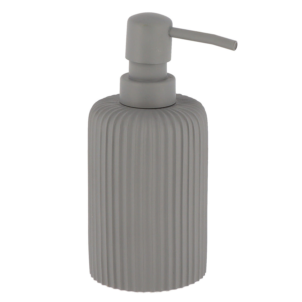DISPENSADOR CANELADO CINZA 230ML 7X17CM