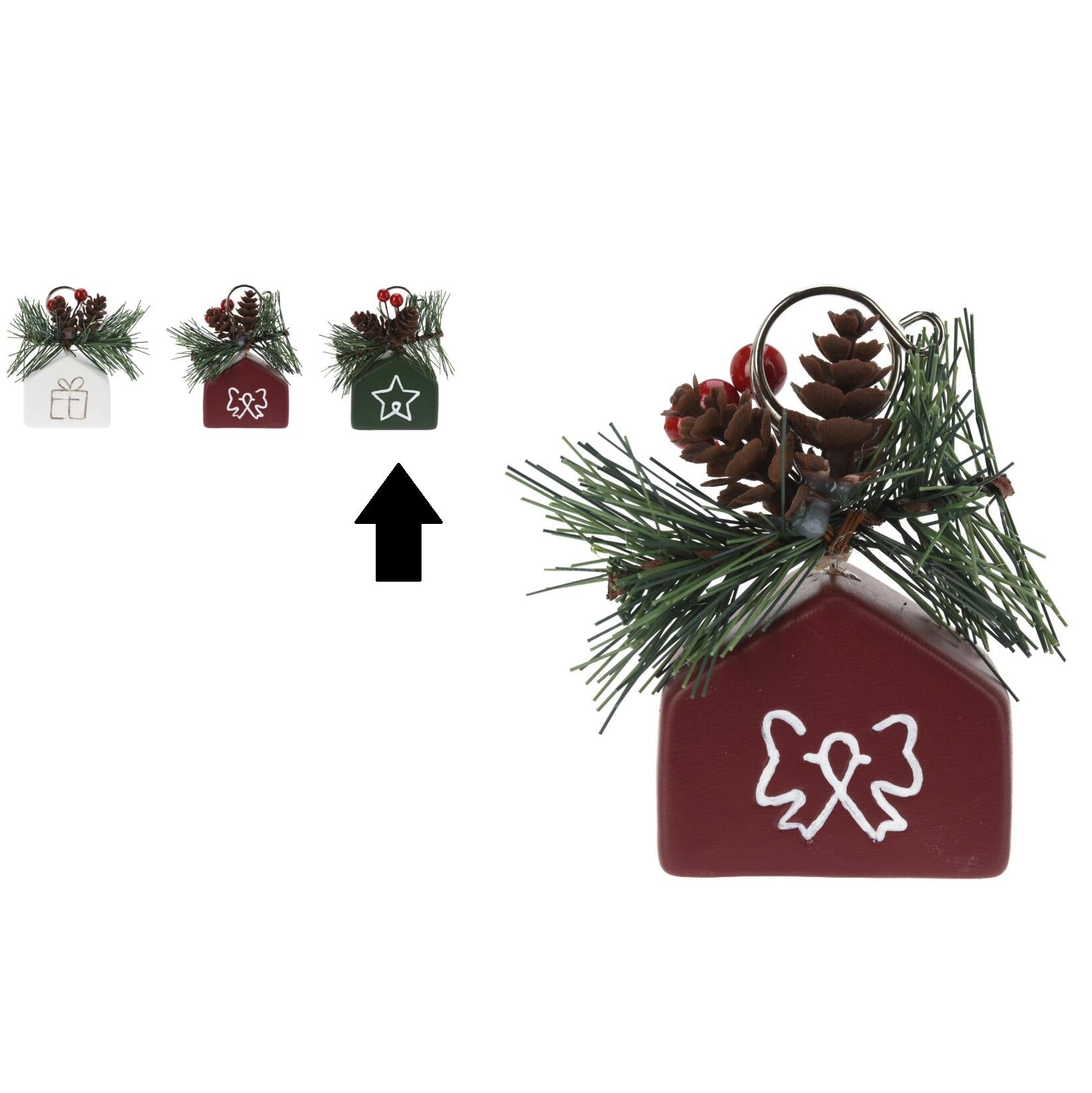 DECOR ESTRELA VERDE 9CM