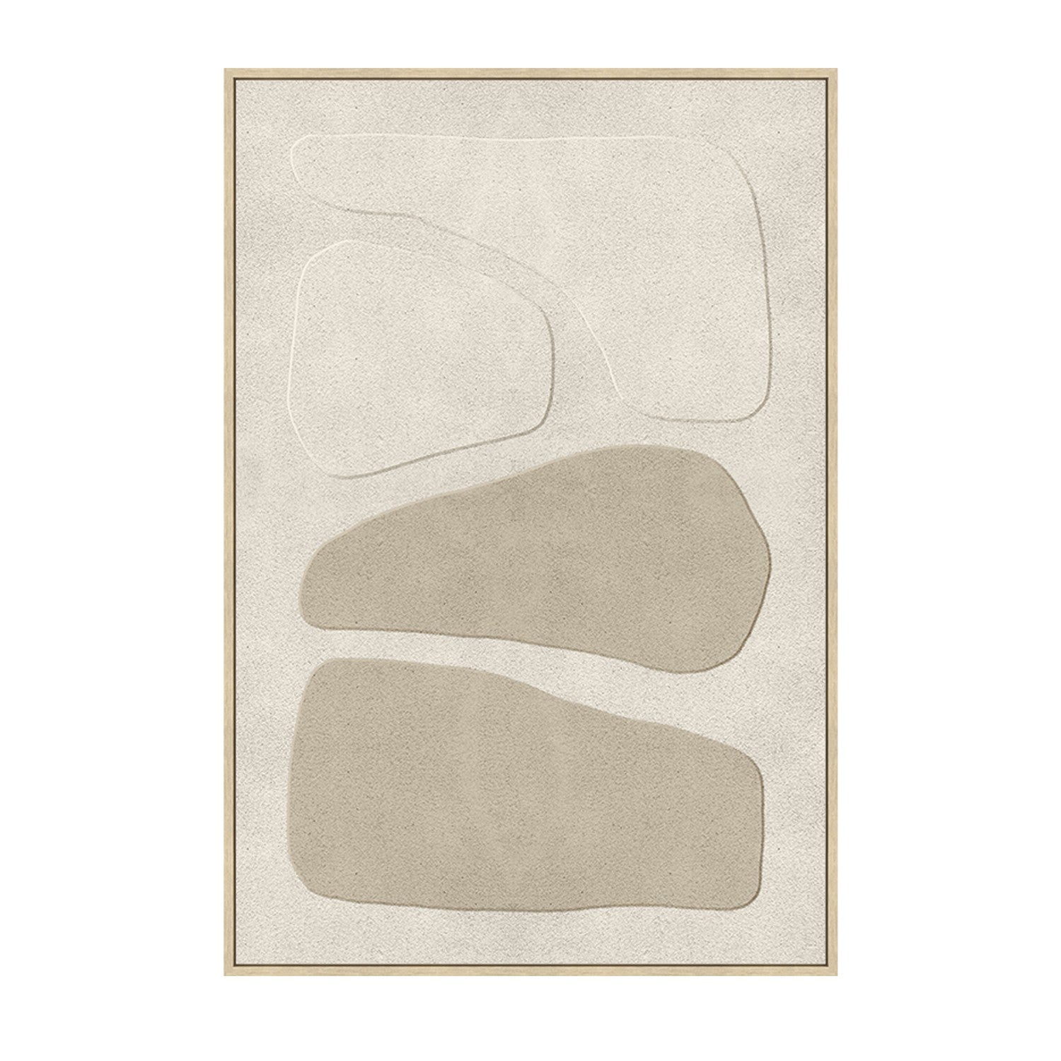 QUADRO ABSTRATO CRU/BEGE 60X90Cm