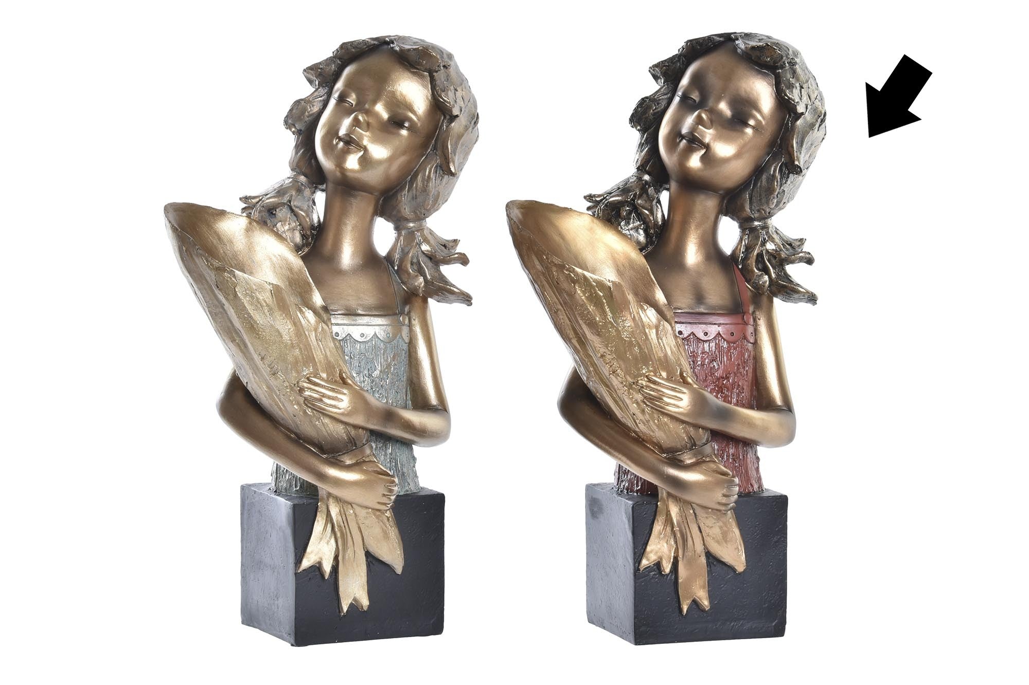 ESTATUETA MENINA ROSA 21X13X36CM