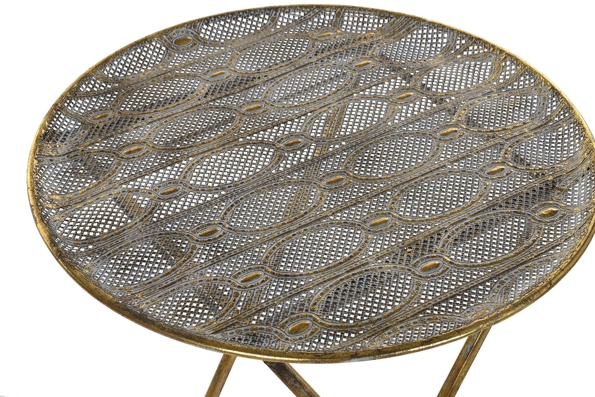 MESA AUXILIAR METAL DORADO 48X48X70.5CM