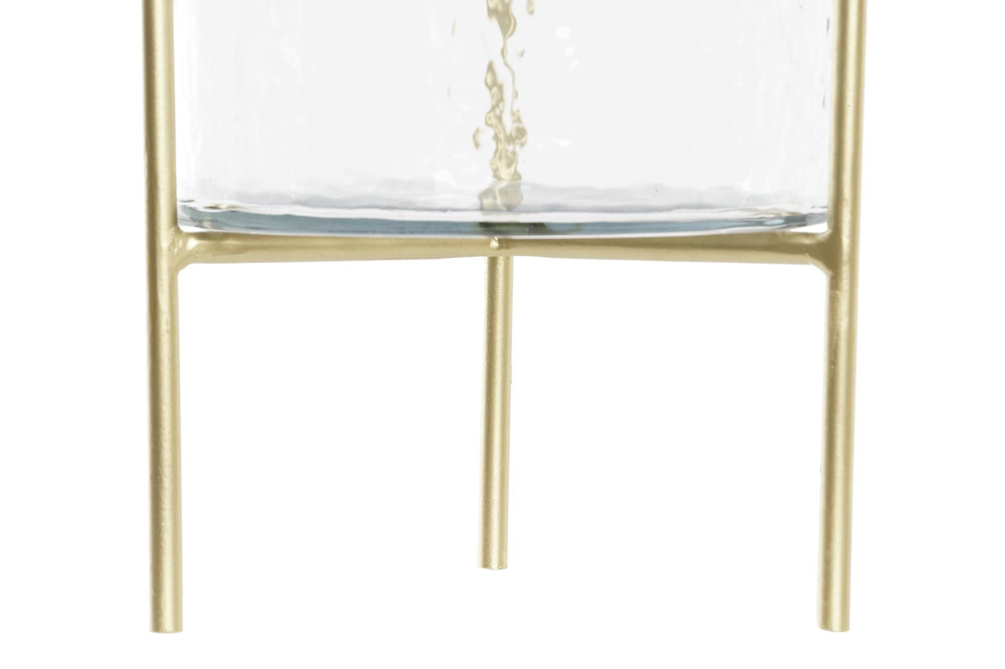 CANDELABRO CRISTAL/METAL 18X18X28CM